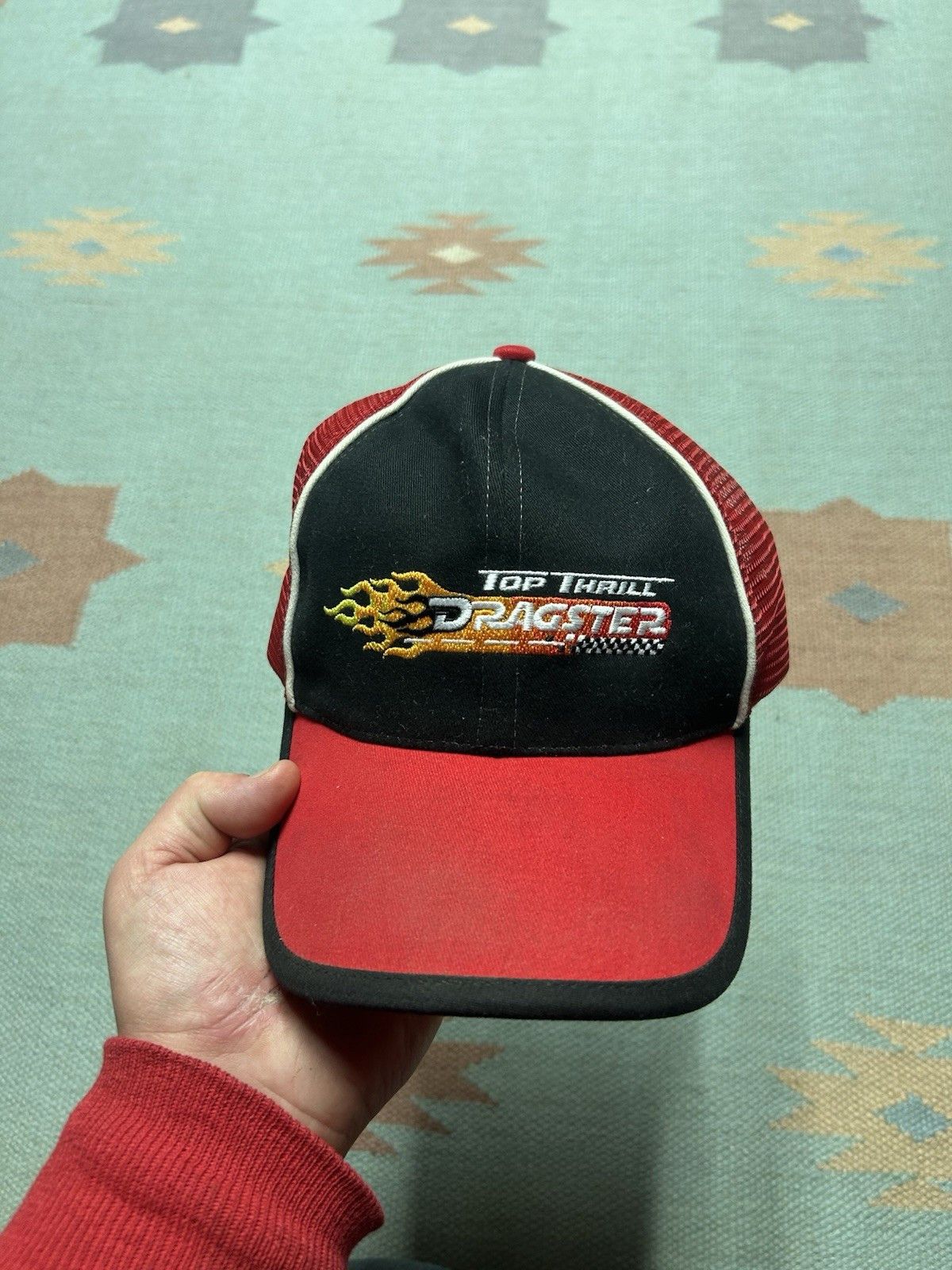 Vintage hat cedar point top thrill grays yet flames amusement park Size ONE SIZE - 2 Thumbnail
