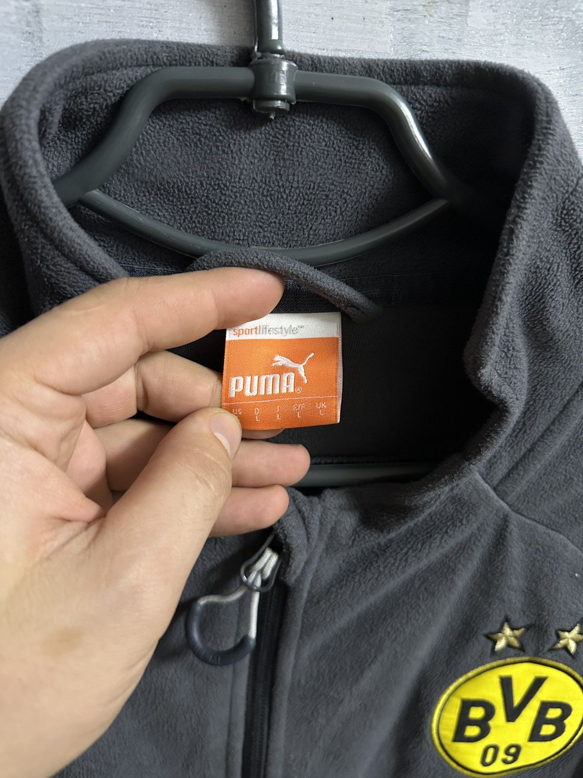 Puma Rare Vintage Fleece Jacket Borussia Dortmund x Puma soccer Size US L / EU 52-54 / 3 - 11 Thumbnail