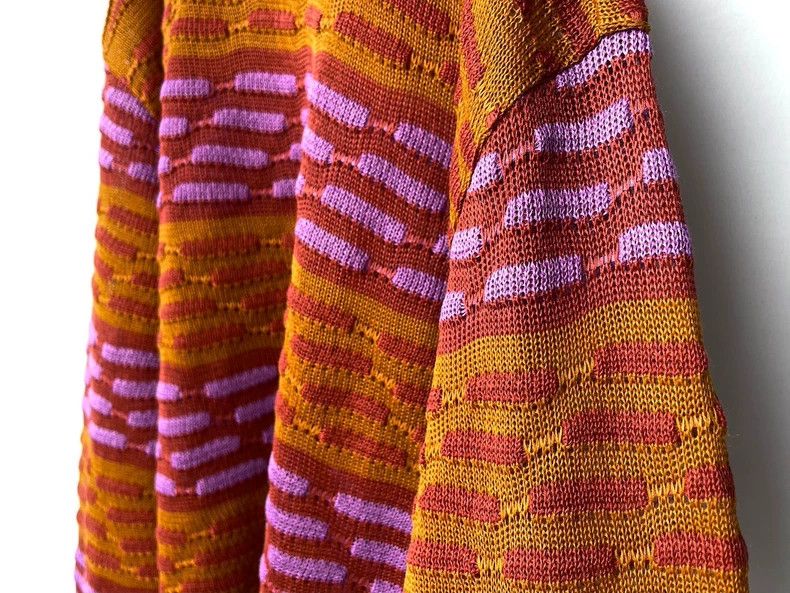 Issey Miyake Issey Miyake Orange-red linen knitted sweater Size M / US 6-8 / IT 42-44 - 5 Thumbnail