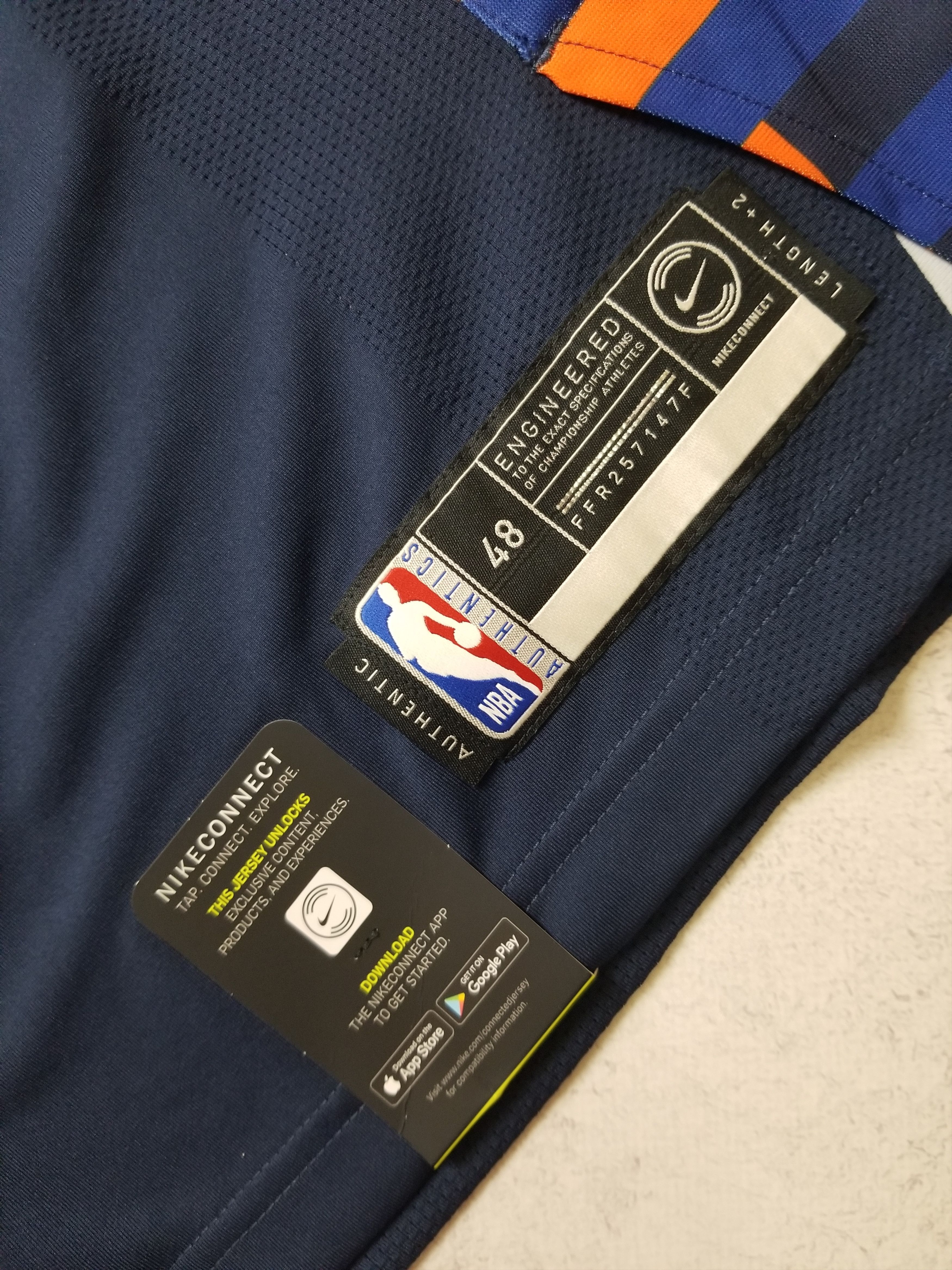 Nike Nike Vaporknit New York Knicks Authentic Blank NBA Jersey Size US L / EU 52-54 / 3 - 3 Thumbnail