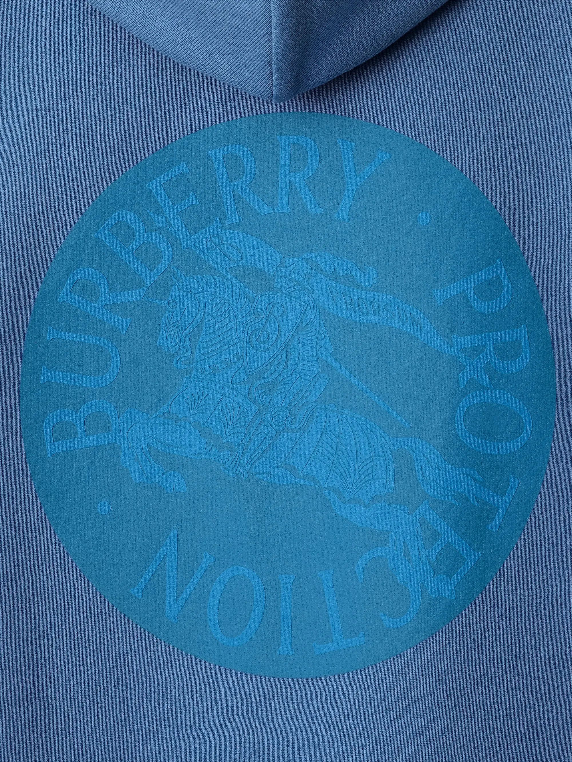 Burberry os11x0126 Protection Logo Hoodie in Blue Size US L / EU 52-54 / 3 - 6 Thumbnail