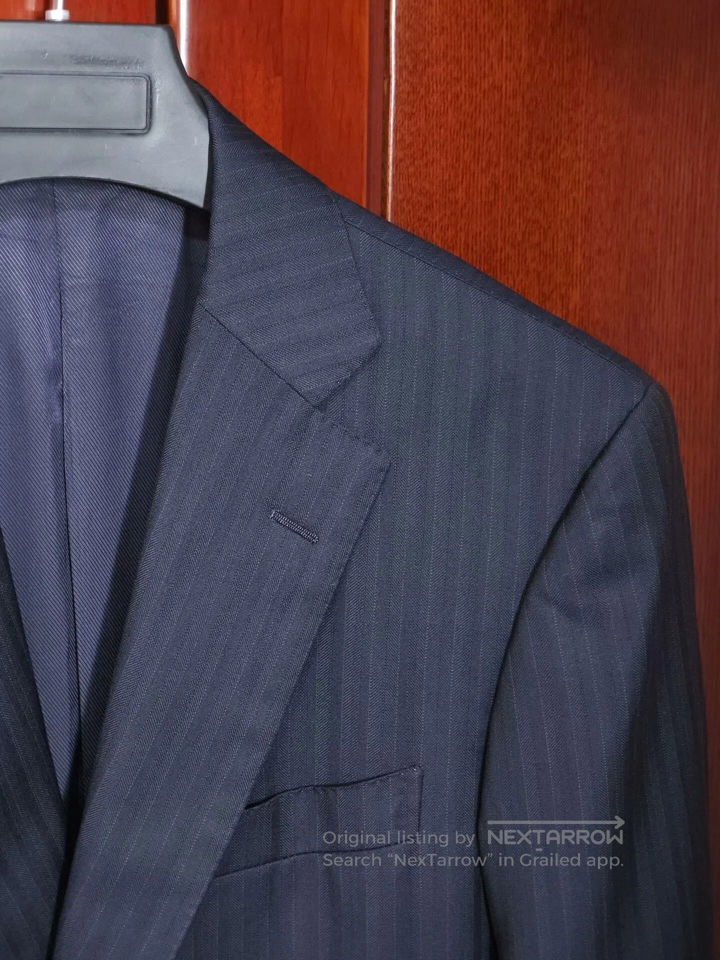 Luciano Barbera Carlo Barbera Wool-Linen Striped Suit Jacket. Size US M / EU 48-50 / 2 - 2 Thumbnail