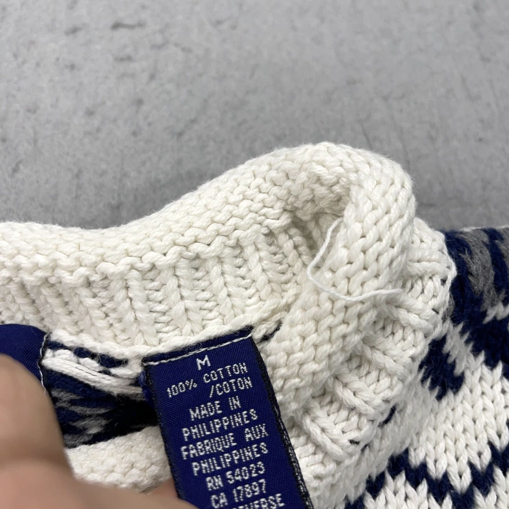 Gap VINTAGE Gap Sweater Mens M White Roll Neck Fair Isle Knit Grandpa 90s Size US M / EU 48-50 / 2 - 6 Thumbnail