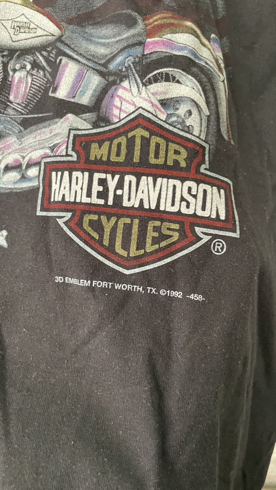 Harley Davidson 3d emblem t shirt vintage 1992 harley davidson Size US L / EU 52-54 / 3 - 3 Thumbnail