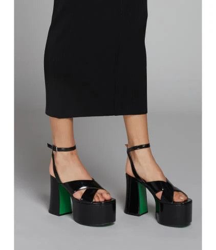 Marni o1w1db10125 Criss Cross Platform Sandals in Black Size US 6 / IT 36 - 6 Thumbnail