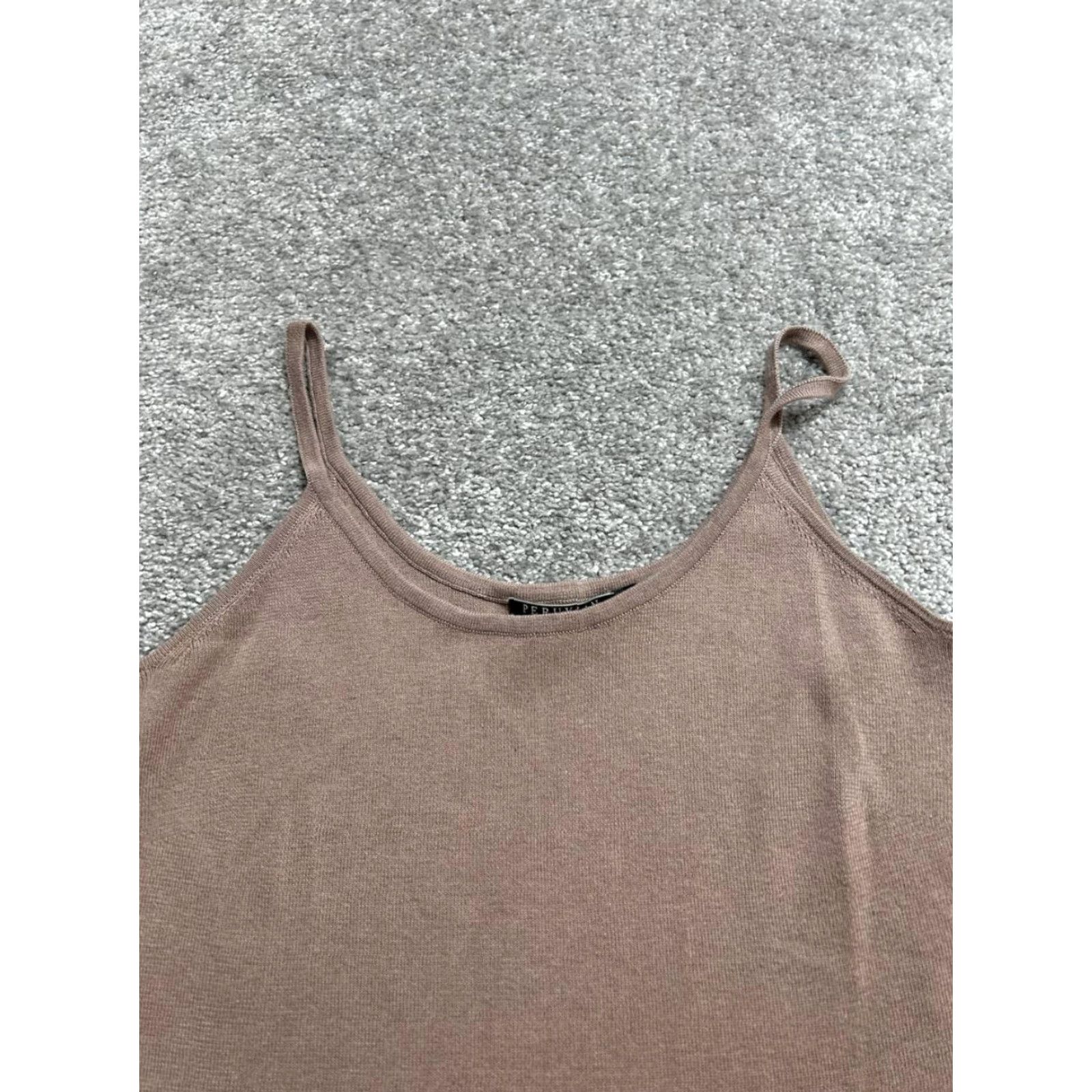 Vintage Peruvian Connection Camisole Womens XL Brown Cotton Spaghetti Straps Tank Vest Sleeveless Knit Cropped? Size XL / US 12-14 / IT 48-50 - 3 Thumbnail
