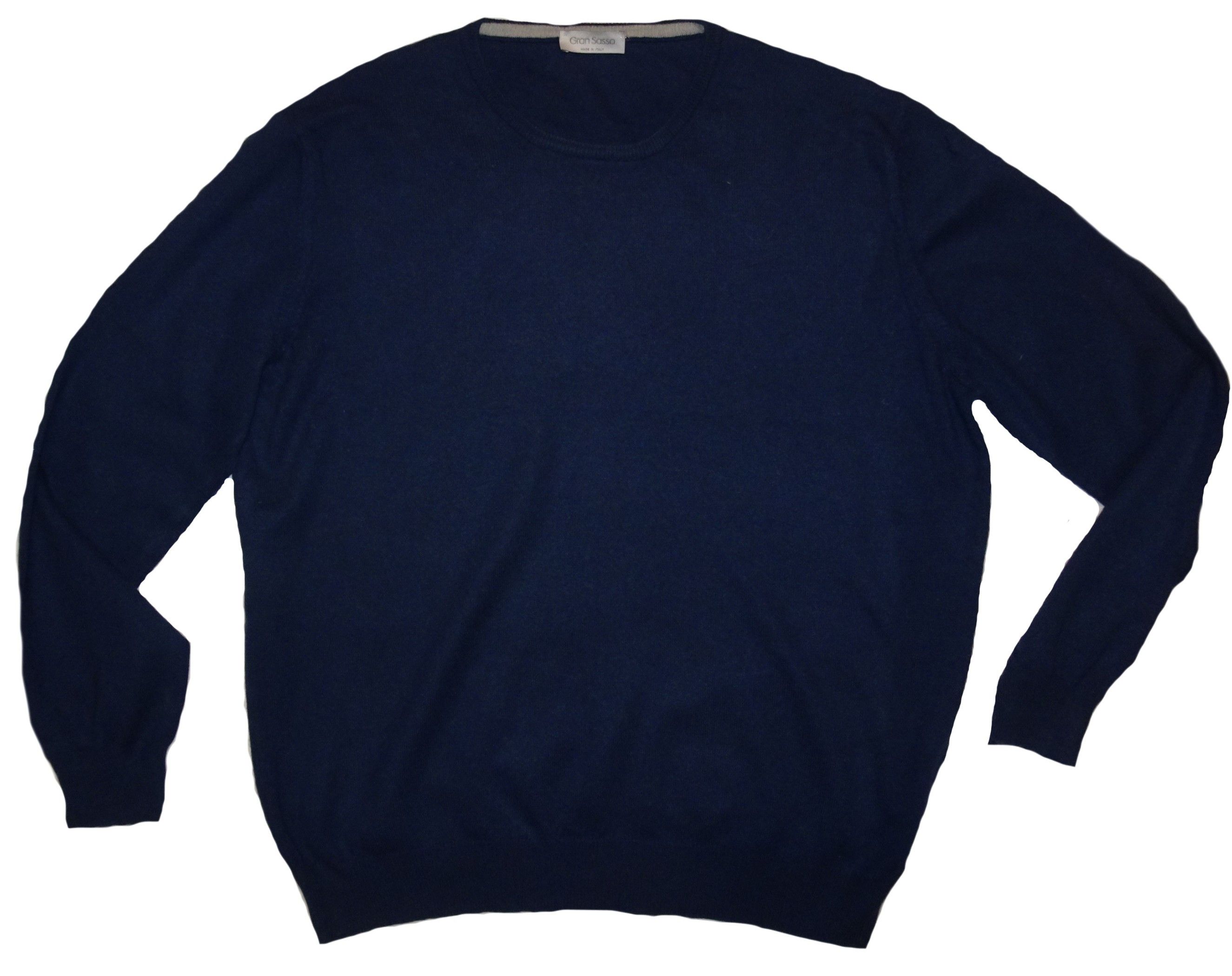 image of Gran Sasso Cashmere Silk Wool Sweater in Navy, Men's (Size Large)
