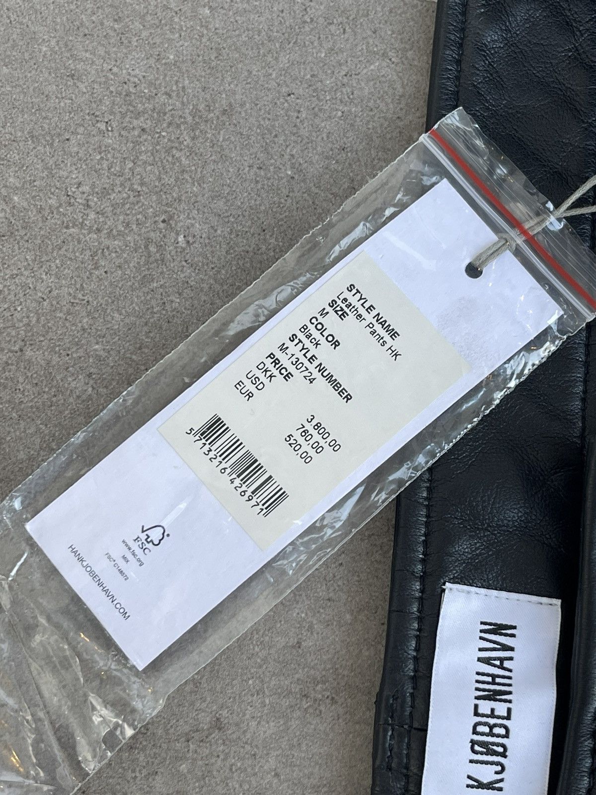 Han Kjobenhavn SS23 !DSWT! Han Kjobenhavn "HK" Knee Logo Leather Pants Size US 32 / EU 48 - 25 Thumbnail