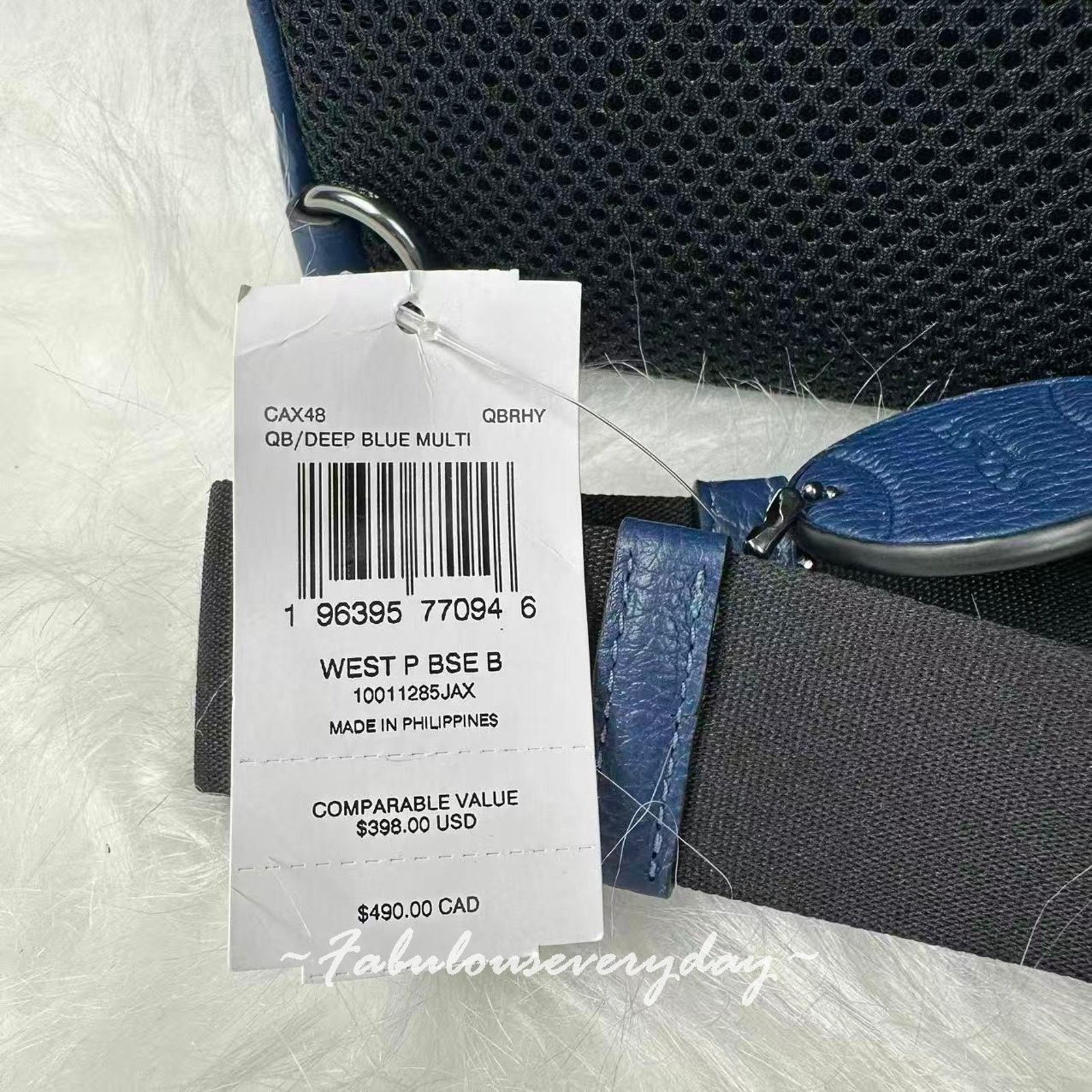 Coach Coach MENS West Pack Baseball Print Leather/Deep Blue Sports Size ONE SIZE - 4 Thumbnail
