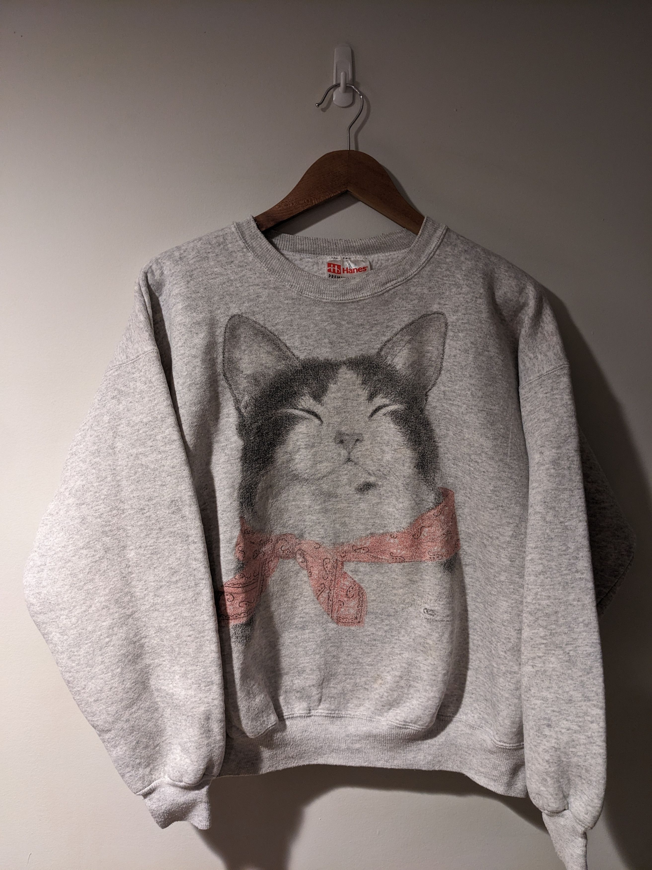Vintage Vintage 90s Cat Animal Nature Virginia Miller Sweatshirt Size US M / EU 48-50 / 2 - 1 Thumbnail