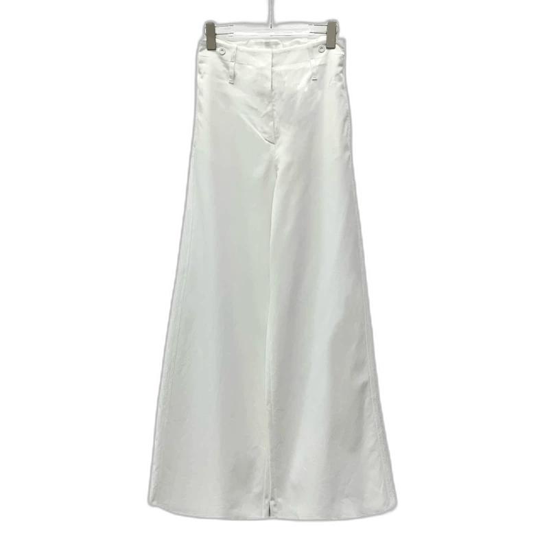 Max Mara Maxmara White Cotton Relaxed Wide Leg Pants Size US 38 / EU 54 - 1 Thumbnail