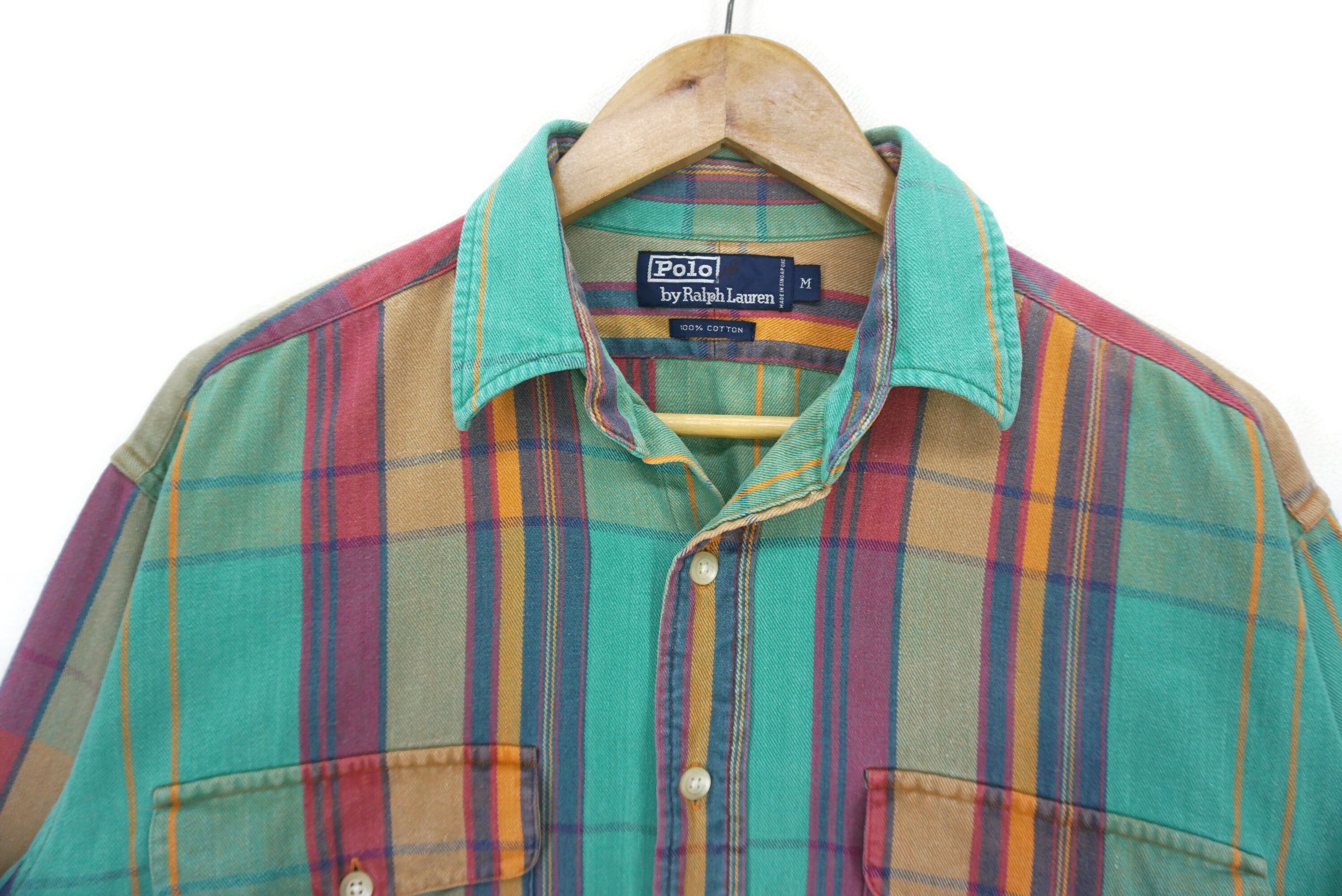 Polo Ralph Lauren Vintage Polo Baggy Flannel Size M Made in Singapore Size US M / EU 48-50 / 2 - 3 Thumbnail