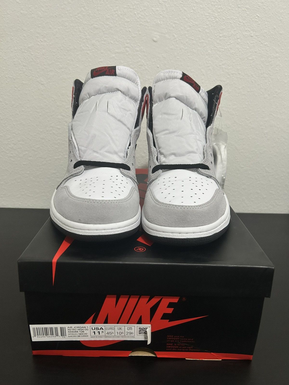 Jordan Brand × Nike Jordan 1 High Smoke Grey Size US 11.5 / EU 44-45 - 4 Thumbnail