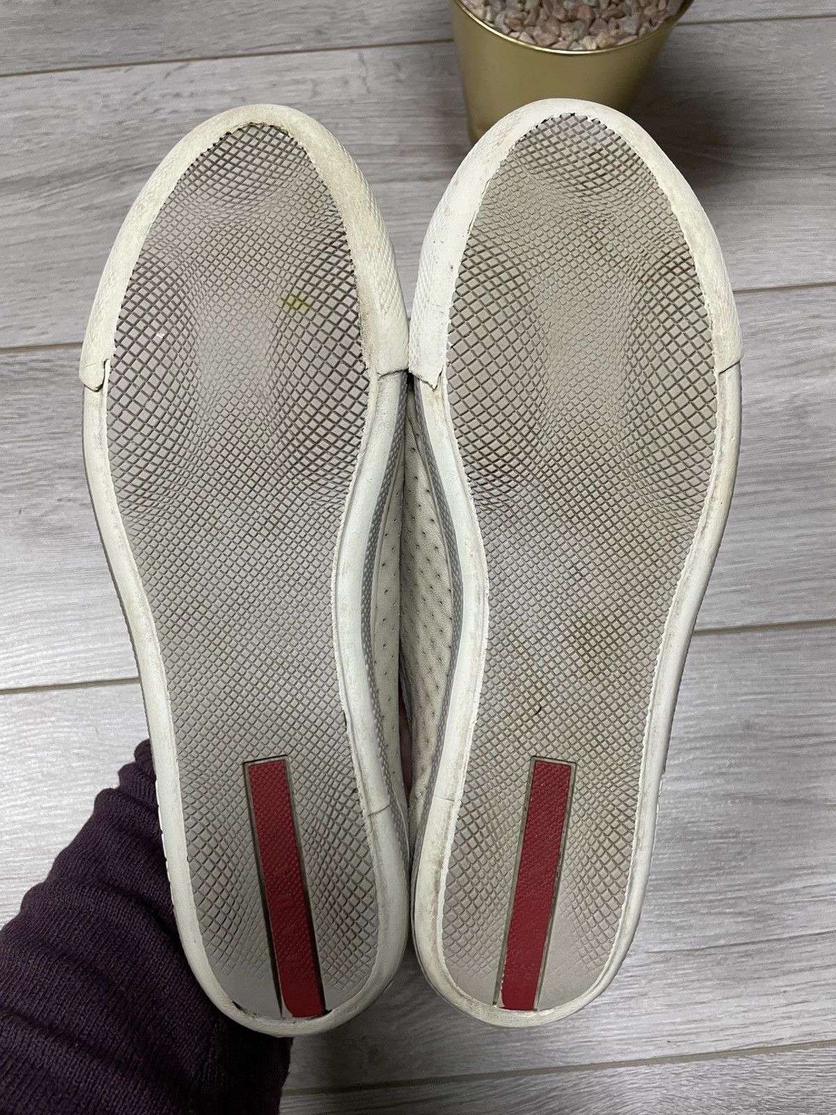 Prada Prada red tab vintage leather sneakers Size US 8 / IT 38 - 4 Thumbnail