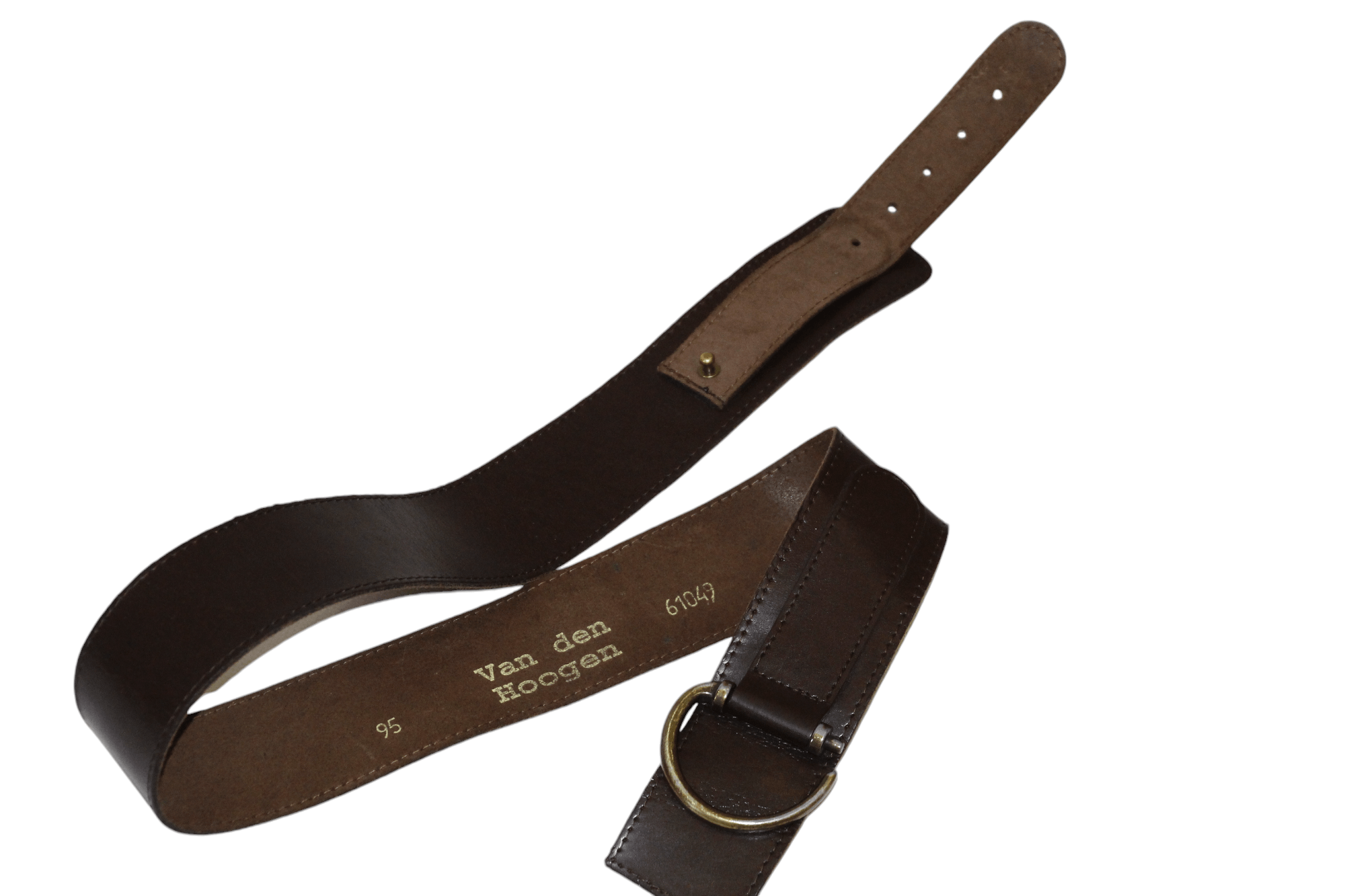 Van RARE Van den Hoogen designers leather wide belt Size ONE SIZE - 1 Thumbnail