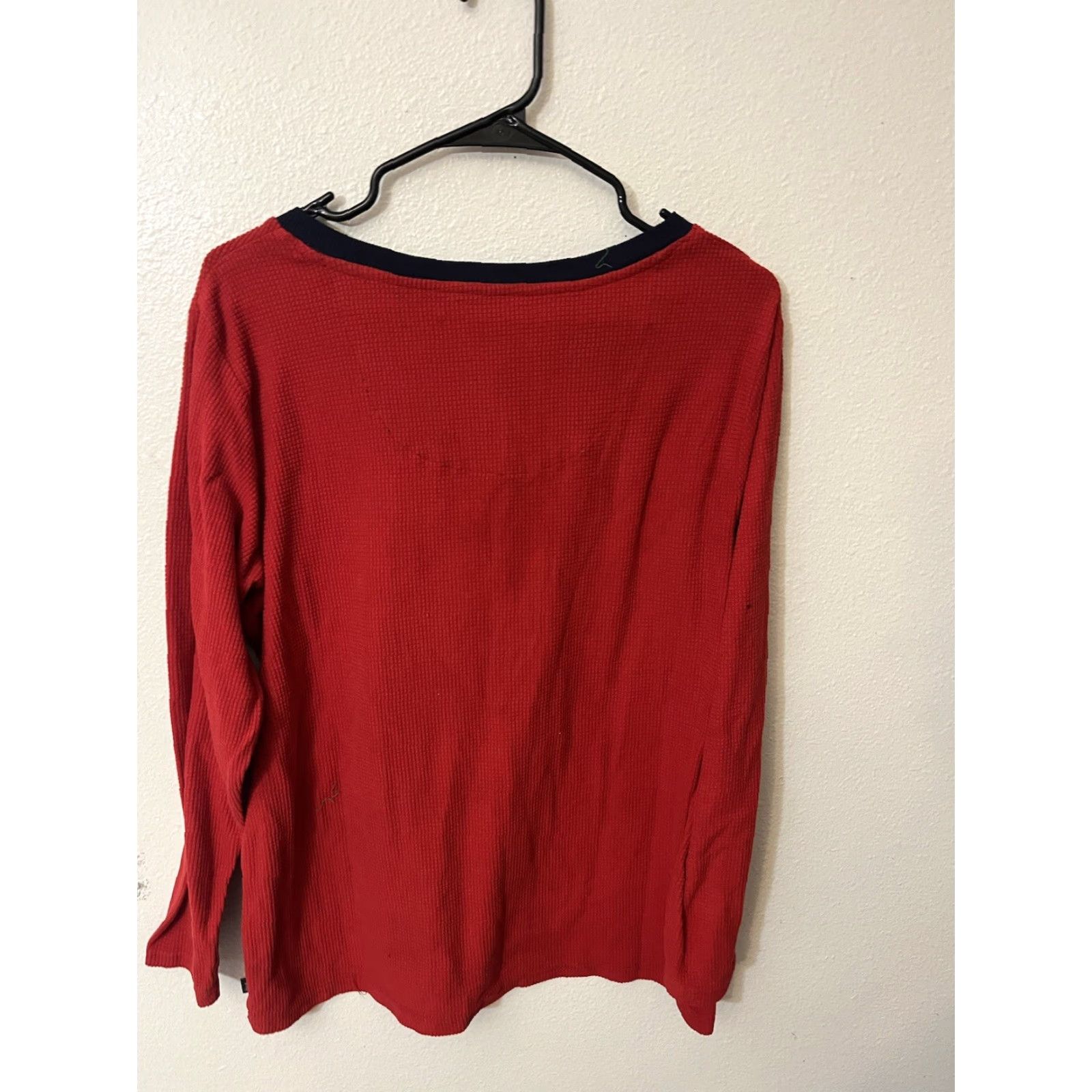 Eddie Bauer Eddie Bauer Pajama Top Womens M Sleeves Long Crew Neck Red Logo Solid Sleepwear Lounge Casual Size M / US 6-8 / IT 42-44 - 2 Thumbnail