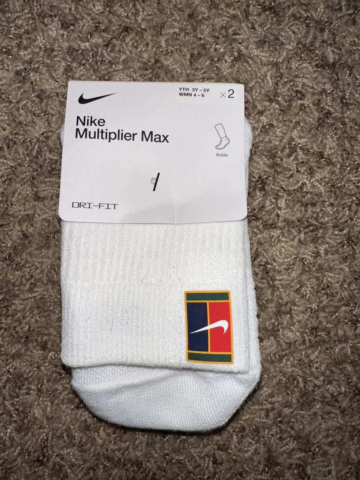 Nike Nike Court Multiplier Max Ankle Tennis Socks 2 Pairs Unisex Size ONE SIZE - 1 Thumbnail