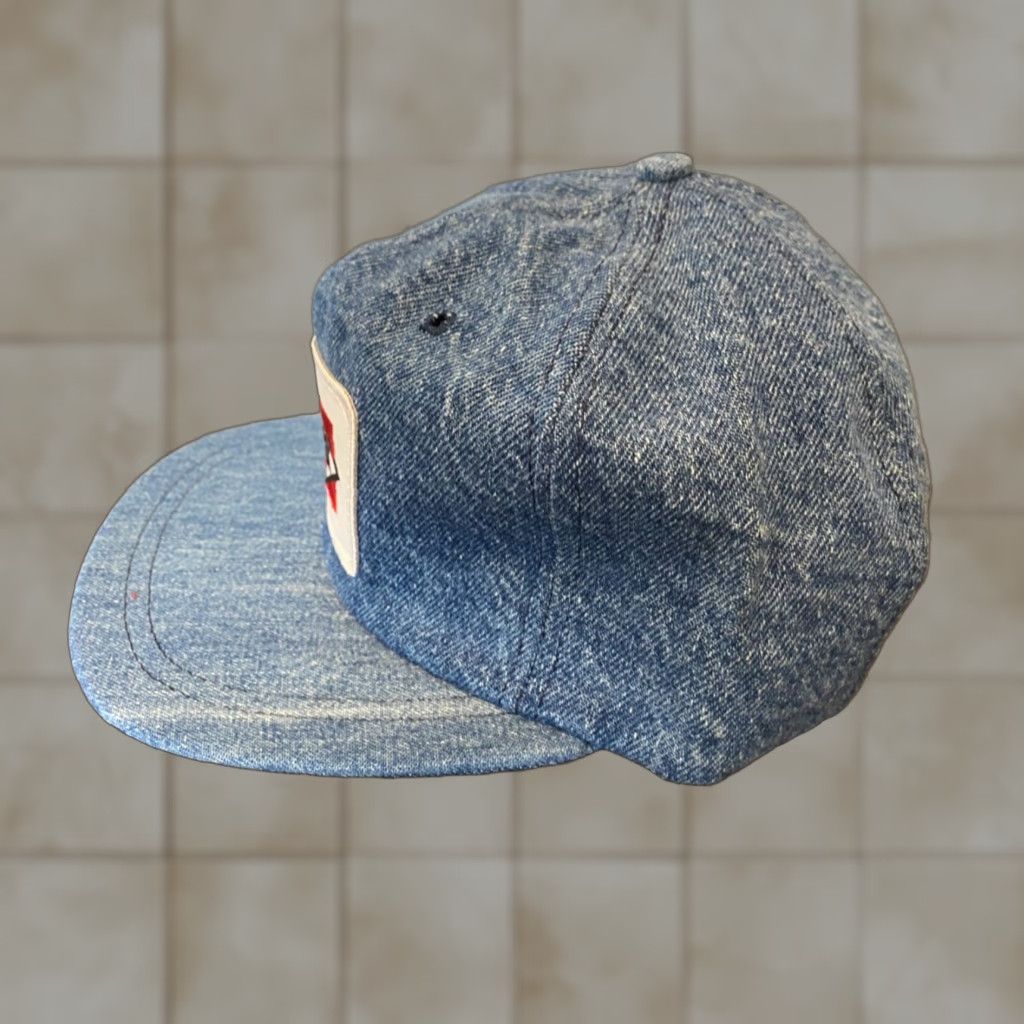 Denime VINTAGE Snap-Back Trucker Hat Cap Denim USA Patch Blue Adjustable Men's Size XS? Size ONE SIZE - 1 Thumbnail
