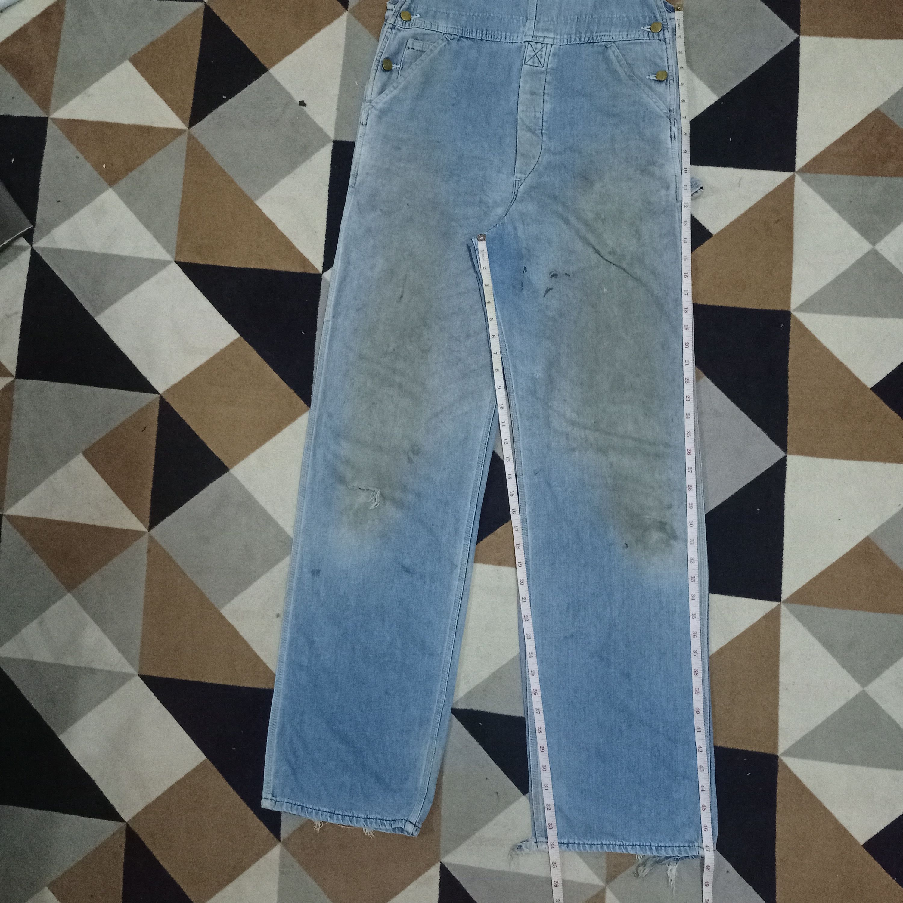 Carhartt Vintage Carhartt USA Distressed Thrashed Style Denim Overall Size US 34 / EU 50 - 12 Thumbnail
