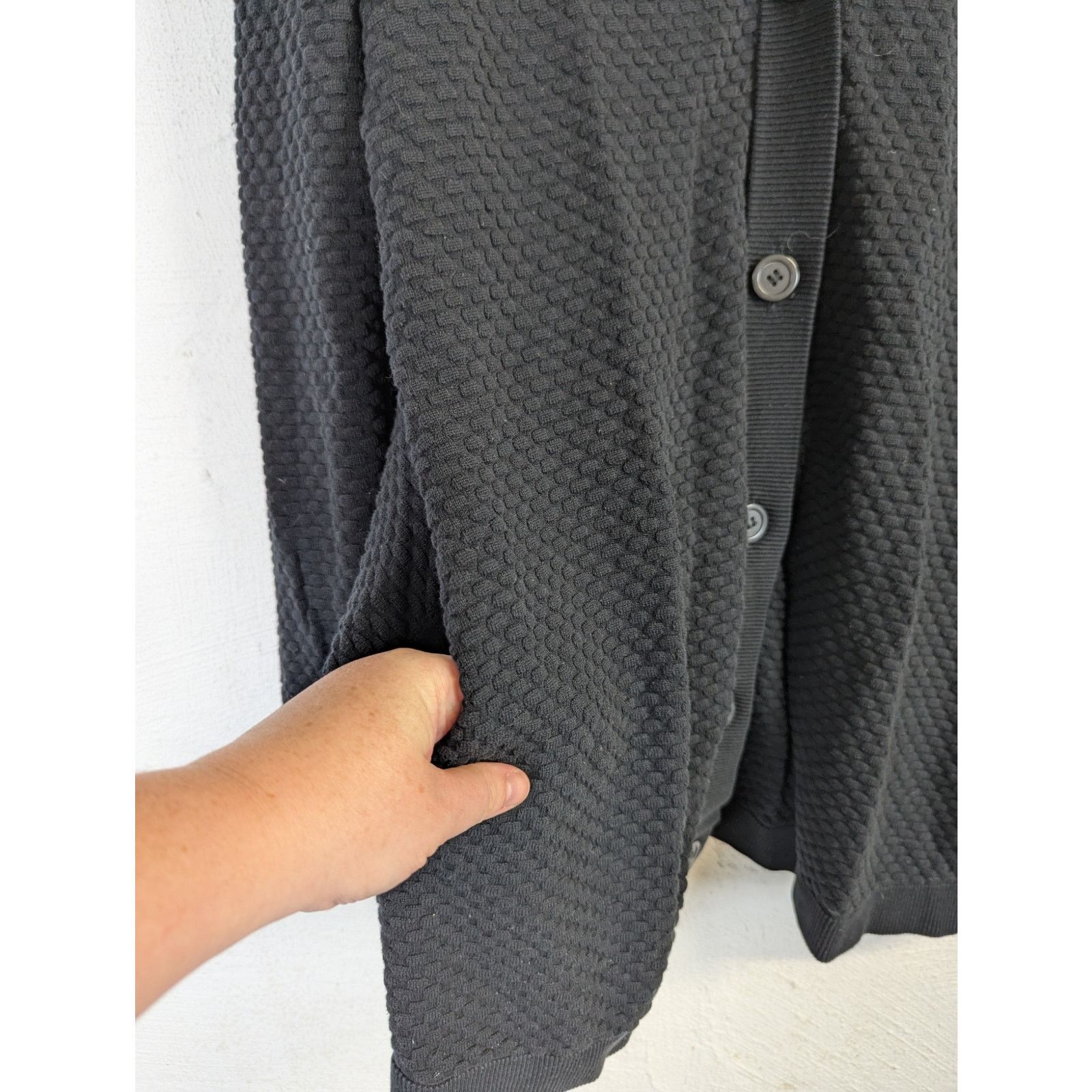 Cos COS Oversized Cardigan Sz Medium Black Minimal Lagenlook Size M / US 6-8 / IT 42-44 - 5 Thumbnail