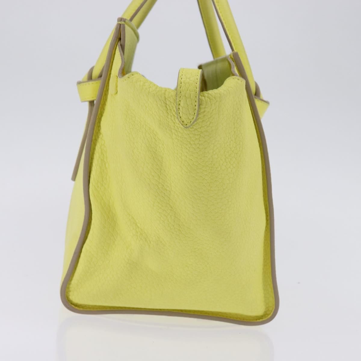 Celine CELINE Thai Mini Hand Bag Leather Yellow Gold Size ONE SIZE - 5 Thumbnail