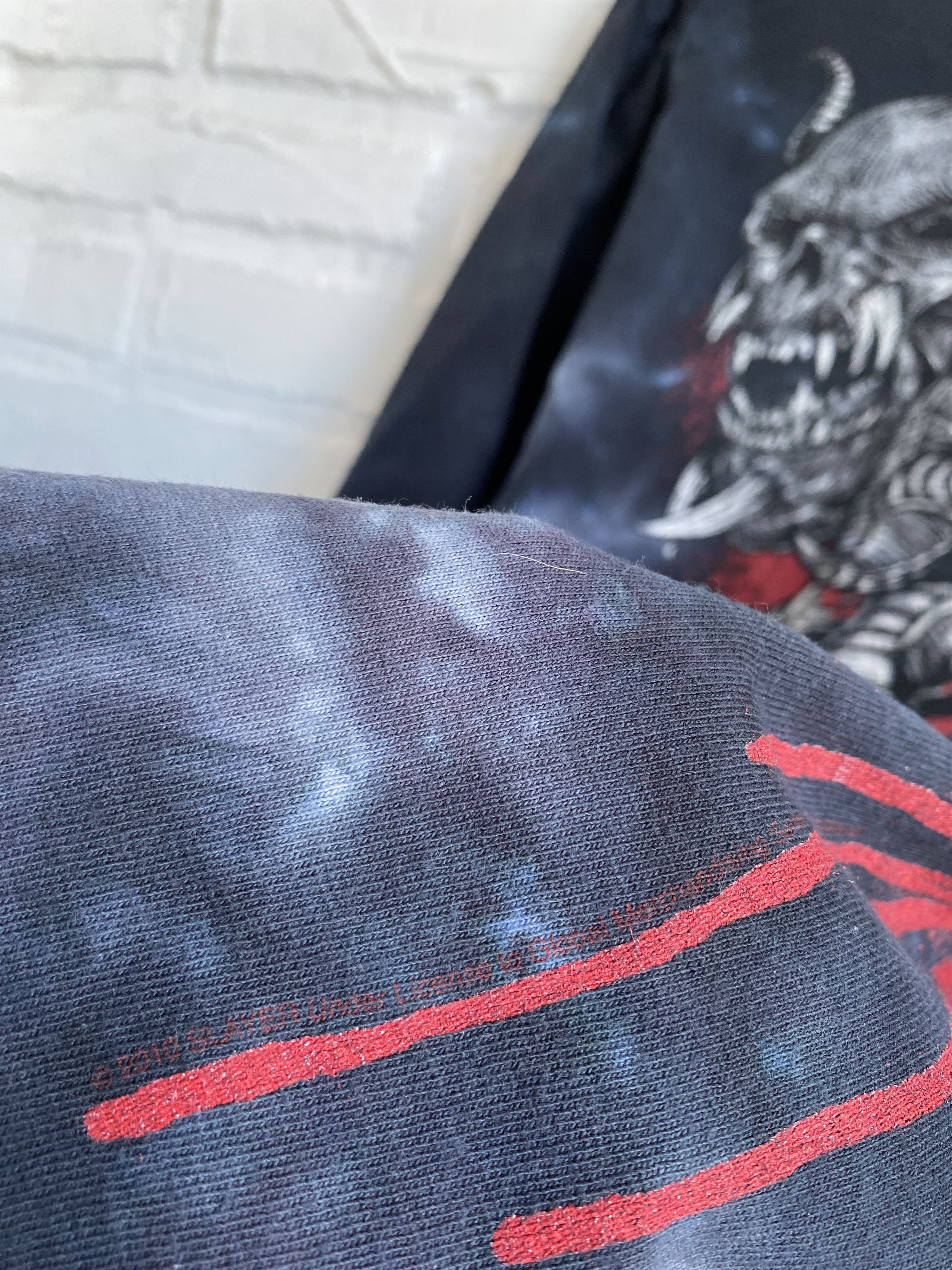Band Tees × Vintage Vintage 2000s Slayer Liquid blue blood skulls t-shirt Size US L / EU 52-54 / 3 - 5 Thumbnail