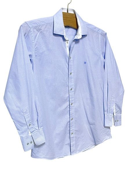 Givenchy 🔥 Givenchy 4G shirt long sleeve cotton blue white stripe Size US M / EU 48-50 / 2 - 2 Thumbnail