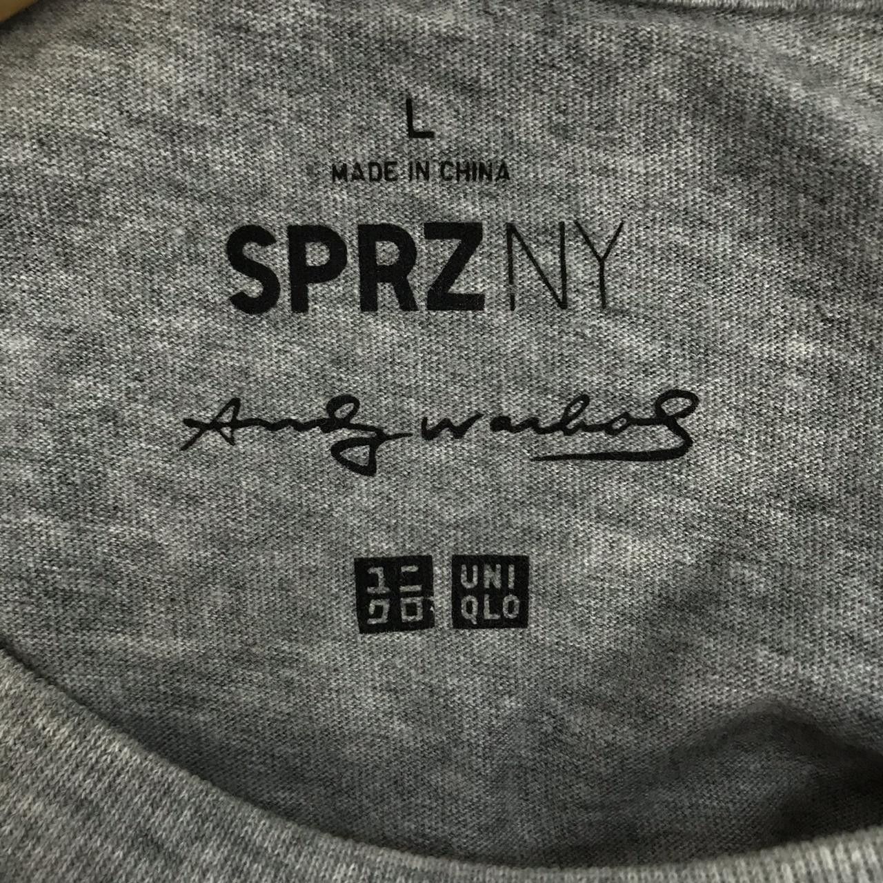 Andy Warhol Vintage ANDY WARHOL Spell Out Pink Pocket Grey Crew Tee Size US L / EU 52-54 / 3 - 4 Thumbnail