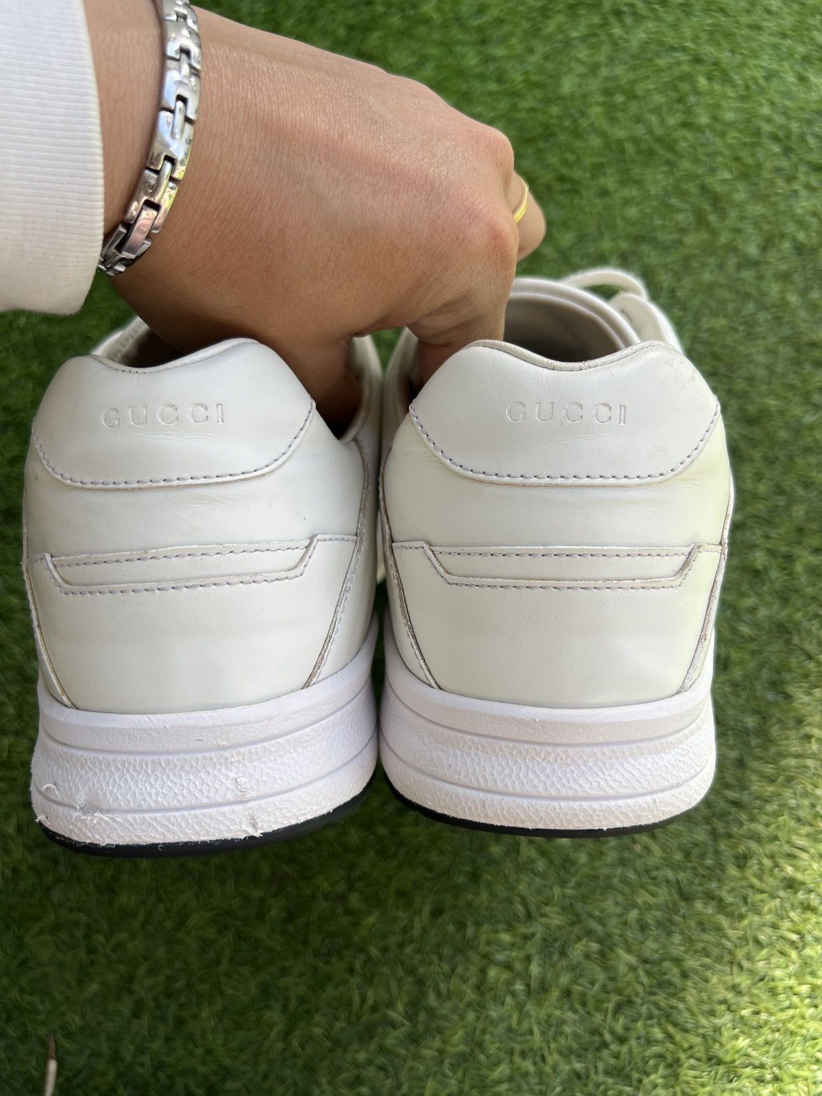 Gucci GUCCI LEATHER LOW ‘WHITE’ 426184 Size US 9.5 / EU 42-43 - 4 Thumbnail