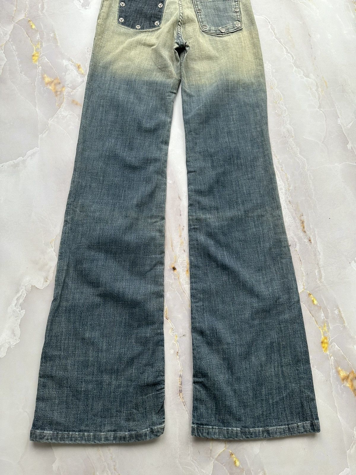Japanese Brand Vintage Flared Jeans Y2K Size 26" / US 2 / IT 38 - 8 Thumbnail