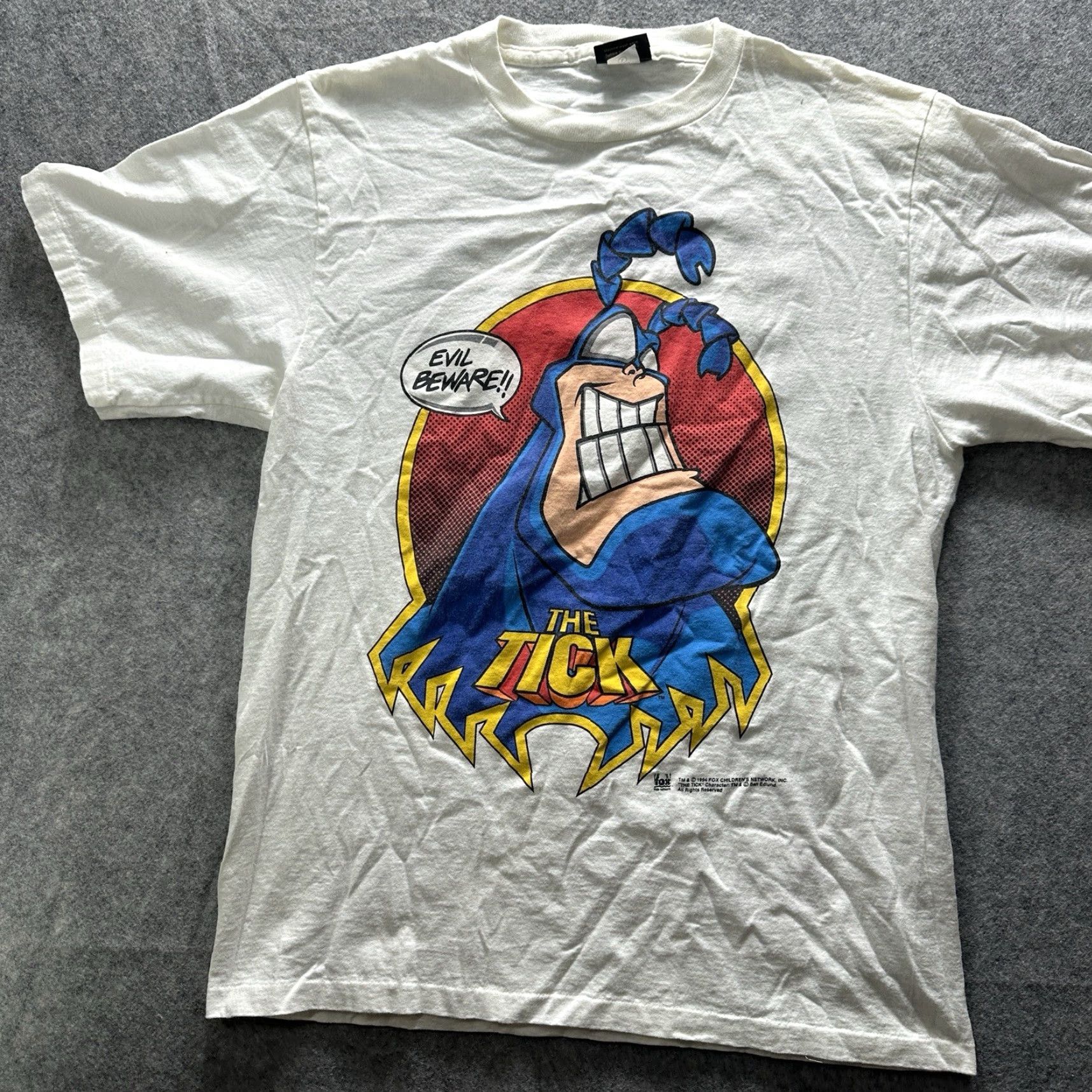 Doublet VINTAGE Changes By Together The Tick Face Graphic Evil Ways Mens L T-Shirt White Double-Sided Short Sleeve Crew Neck 2-Sided Graphic Stitch Size US L / EU 52-54 / 3 - 3 Thumbnail
