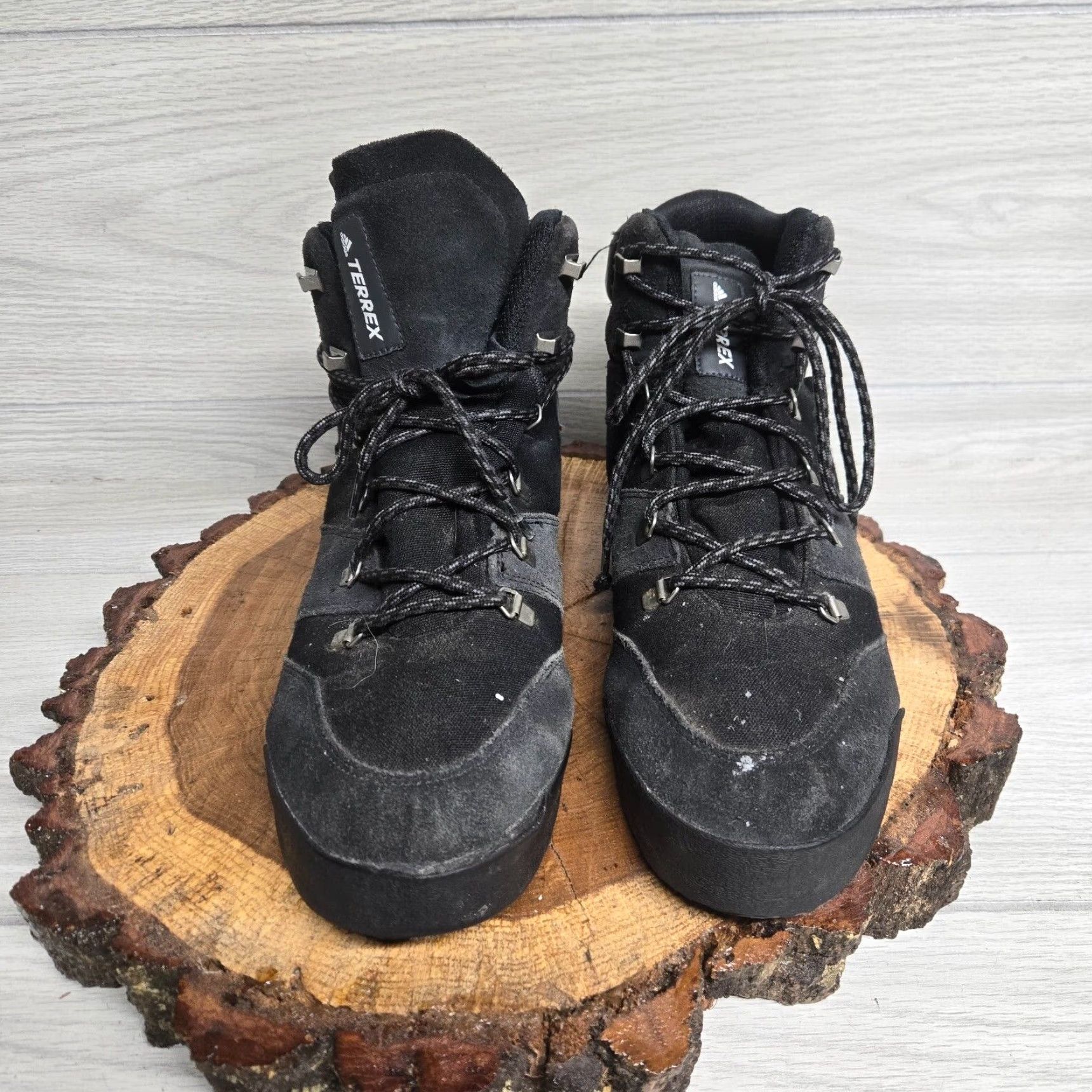 ADIDAS Terrex Snowpitch Black Red Hiking Boots Adult Mens 12 Mid-Calf