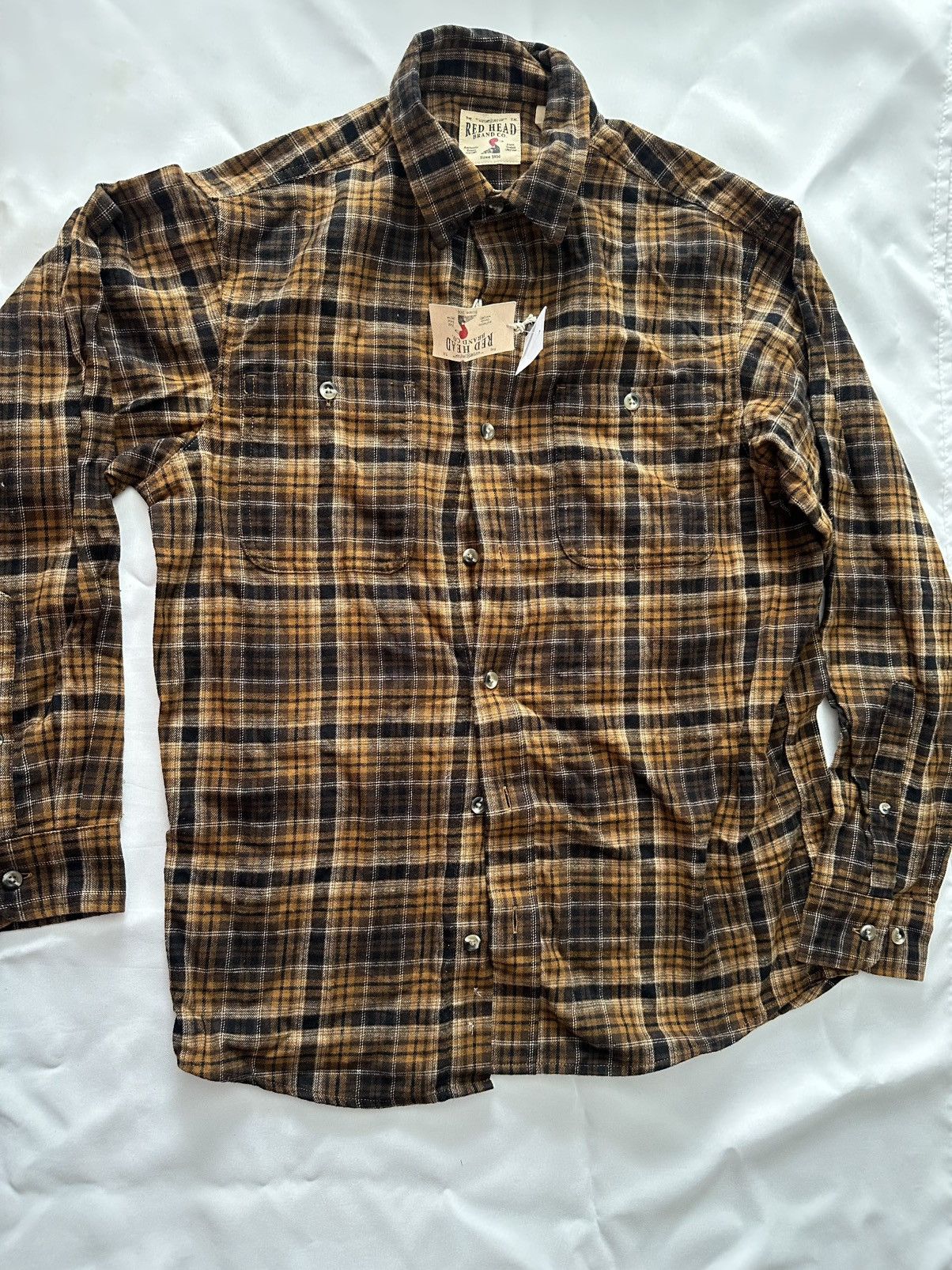 Redhead Red Head Flannel Shirt - Brown/Black Plaid (Size M) Size US M / EU 48-50 / 2 - 1 Thumbnail