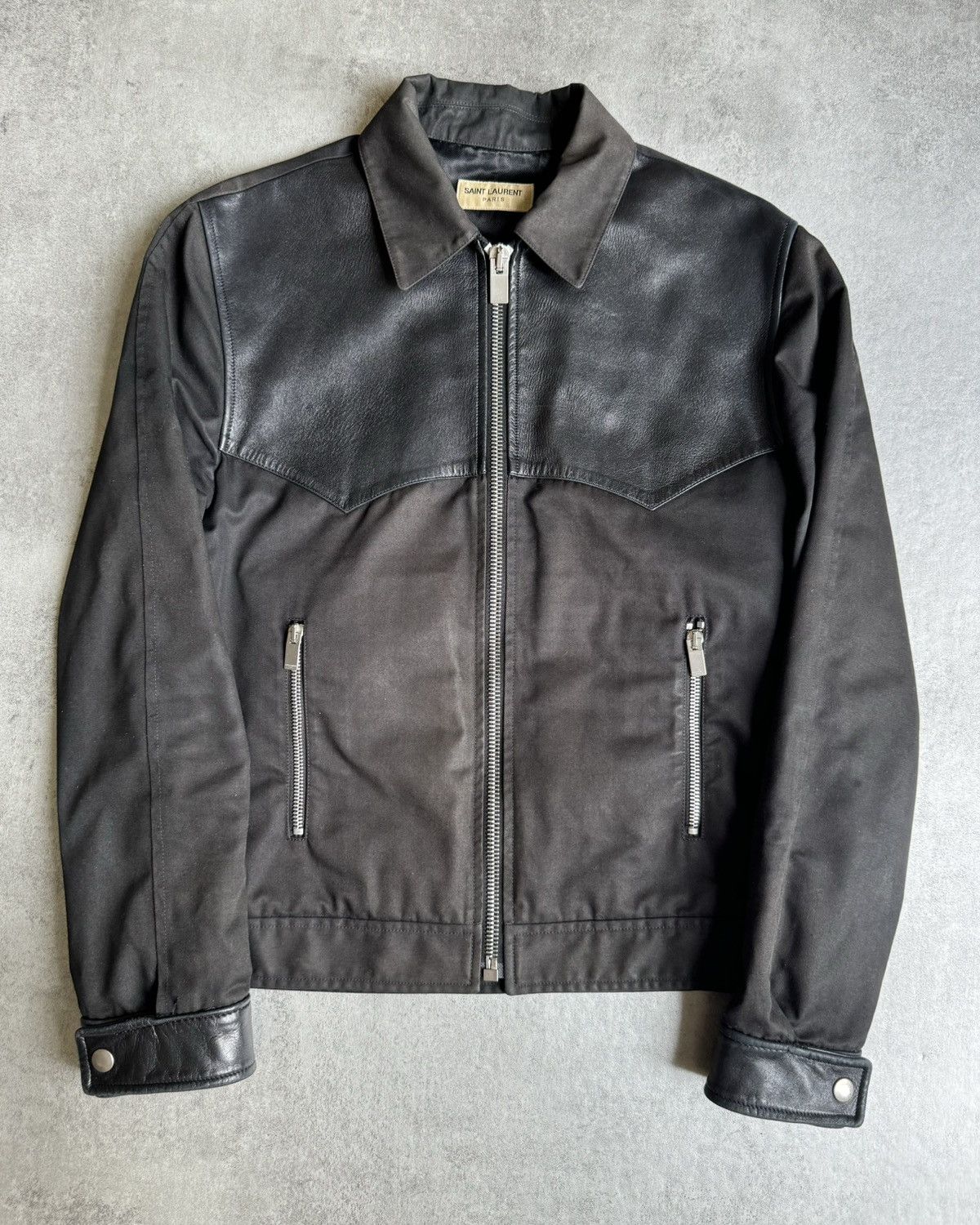 Hedi slimane leather jacket deals