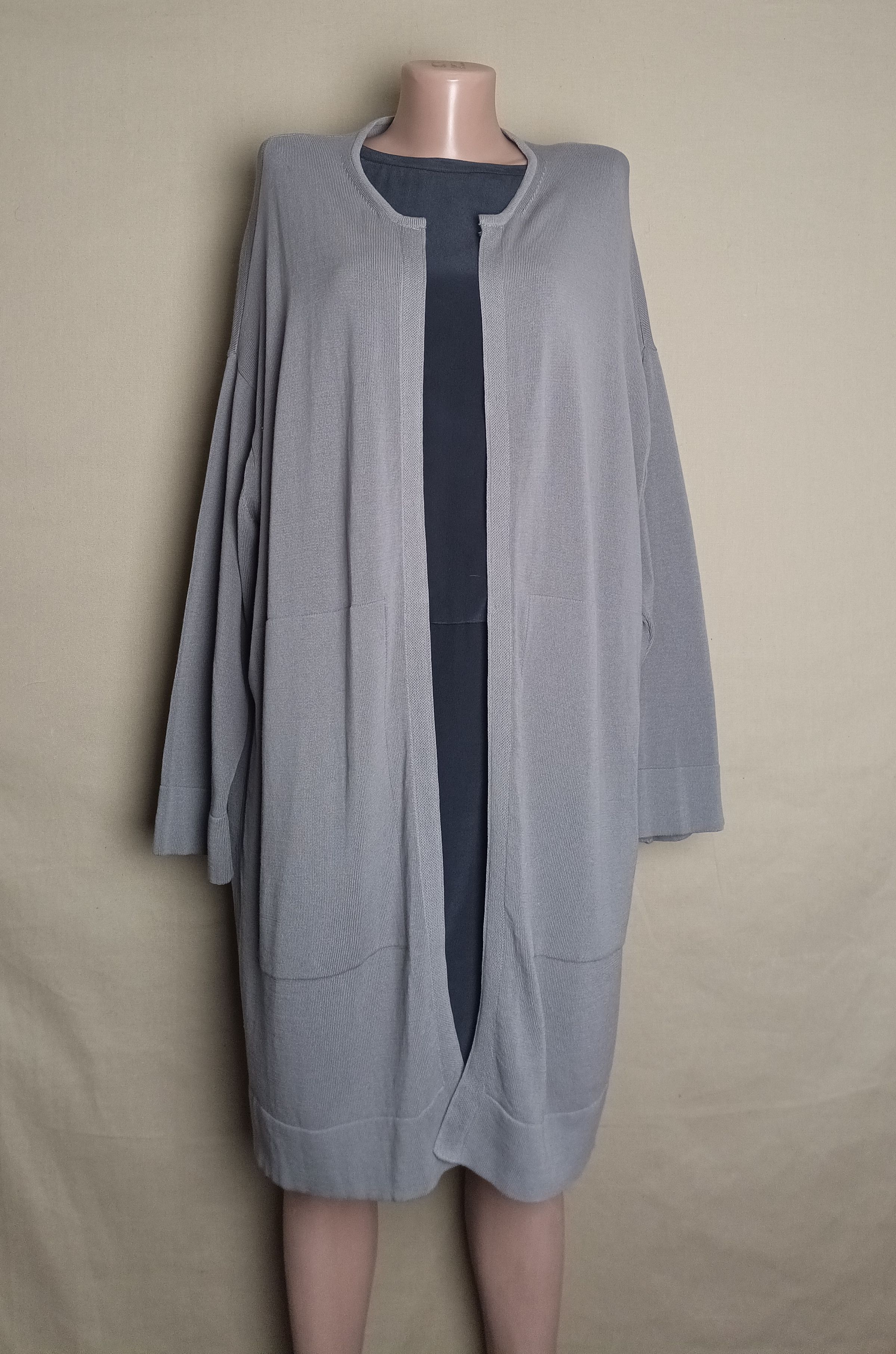 OSKA OSKA Grey Lightweight Cardigan Fine Knit Cotton Sz 2 Size M / US 6-8 / IT 42-44 - 1 Thumbnail