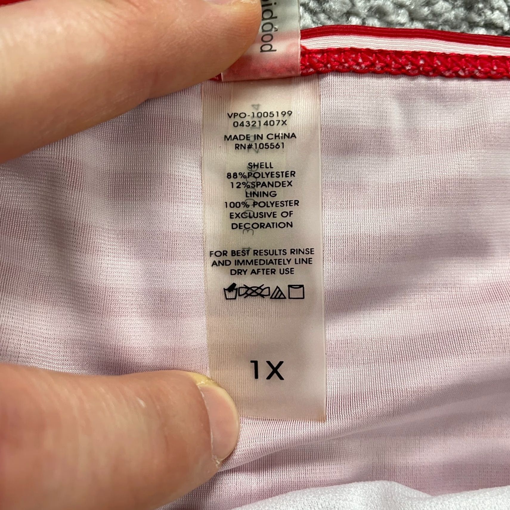 Vintage Bobbie Brooks Bikini Bottom Womens 1XL Red White Striped Mid Rise Summer Beach Size 40" / US 18 - 3 Thumbnail