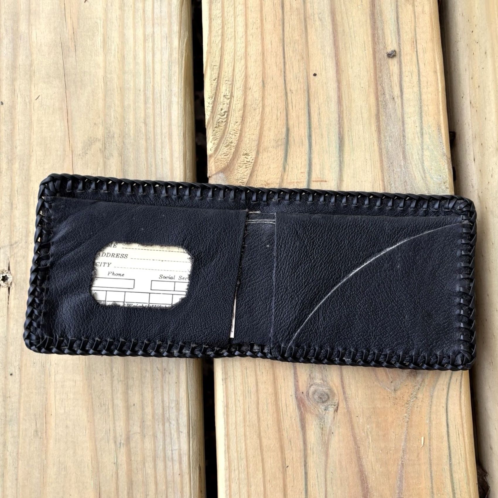 Vintage VINTAGE Leather Wallet Fish Football Sports Hand Tooled Whipstitch USA Brown Wallet Men Bifold USA Football Handcrafted Size ONE SIZE - 2 Thumbnail
