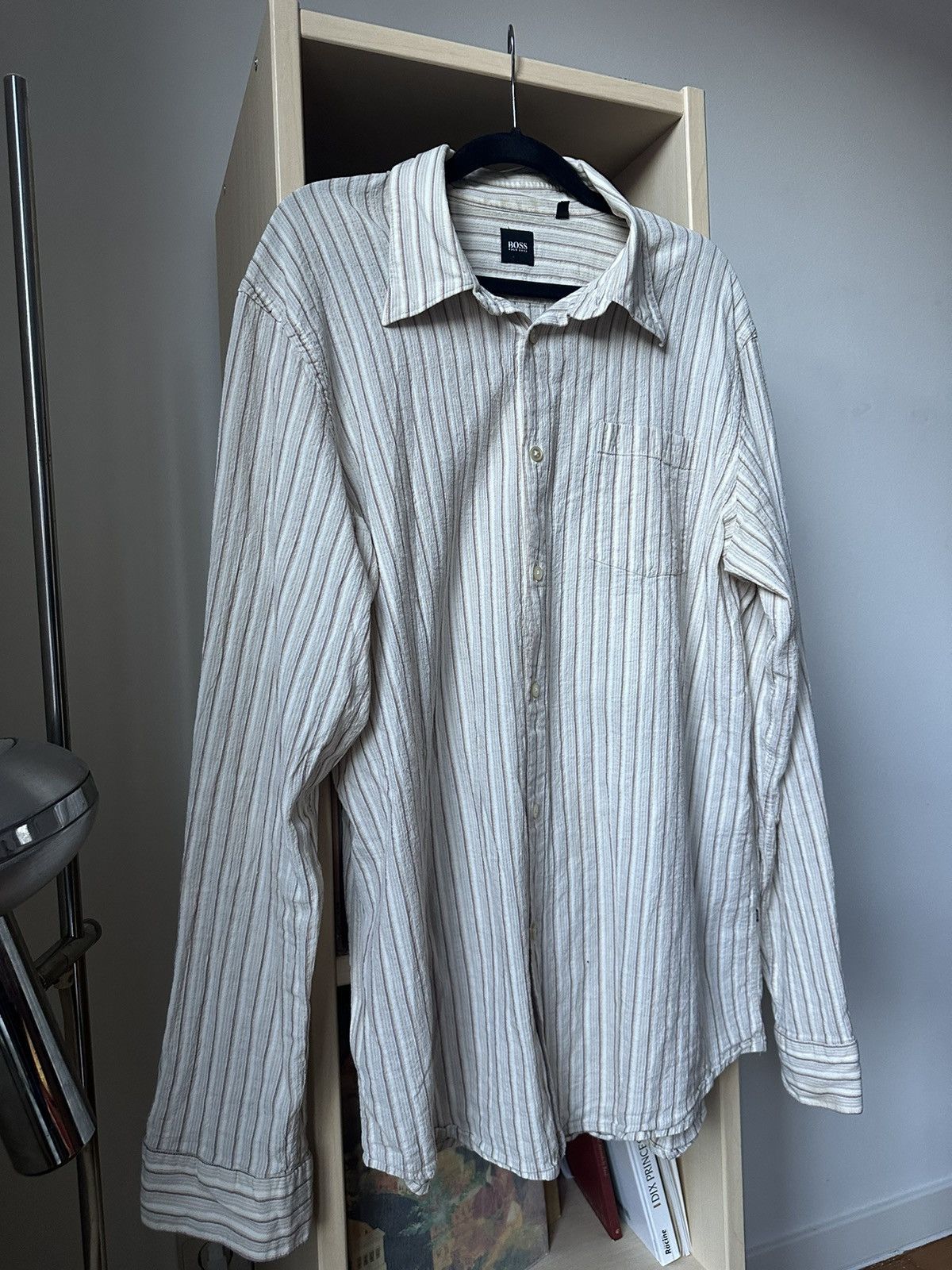 Hugo Boss Hugo Boss vintage linen shirt Size US XL / EU 56 / 4 - 2 Thumbnail