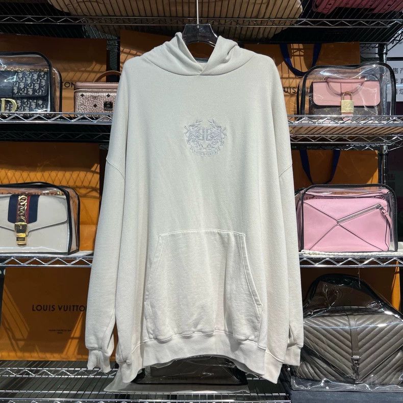 Balenciaga Double b wheat ear embroidery hooded sweater