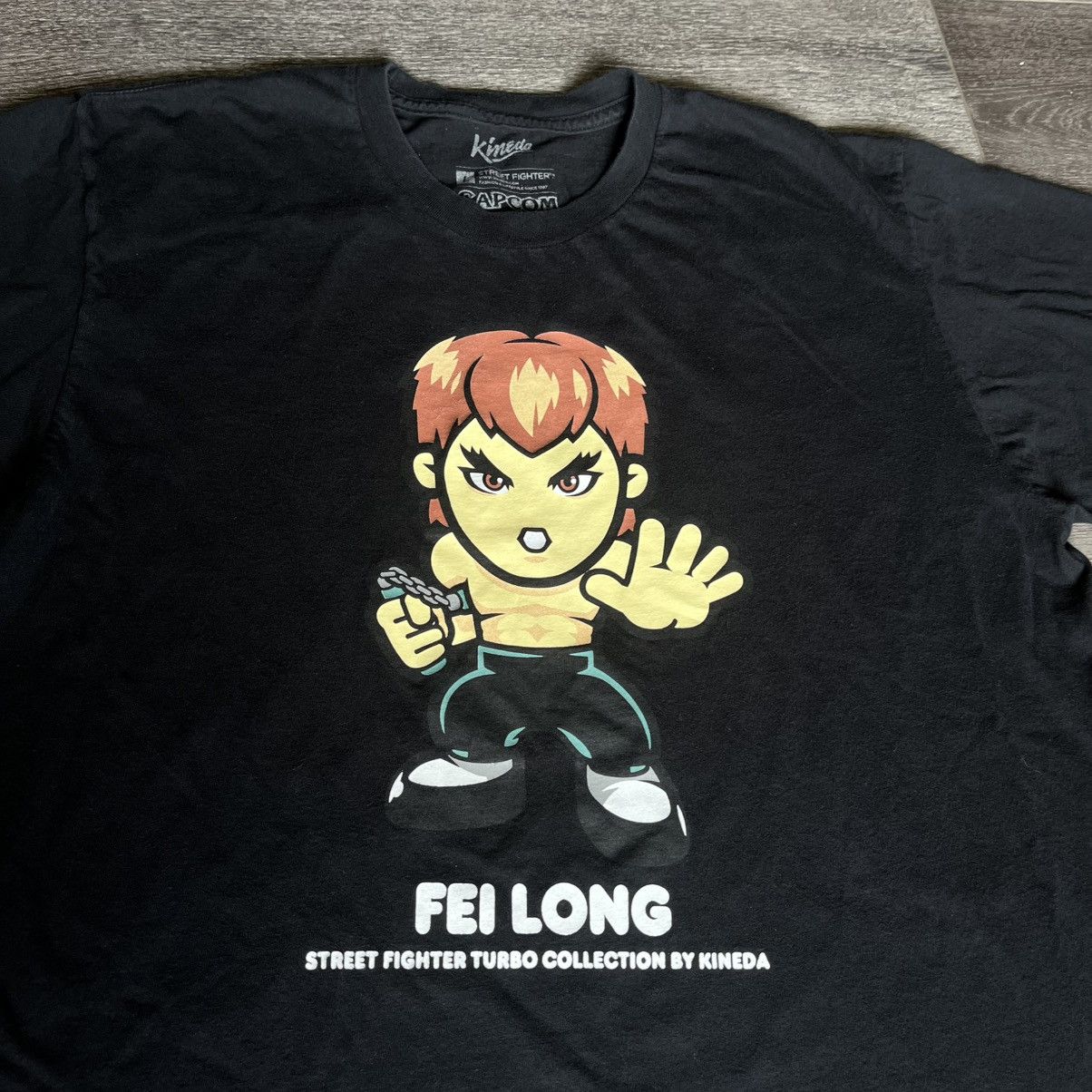 Anime Vintage 2000s Kineda Street Fighter Fei Long Graphic T Shirt Size US L / EU 52-54 / 3 - 2 Thumbnail