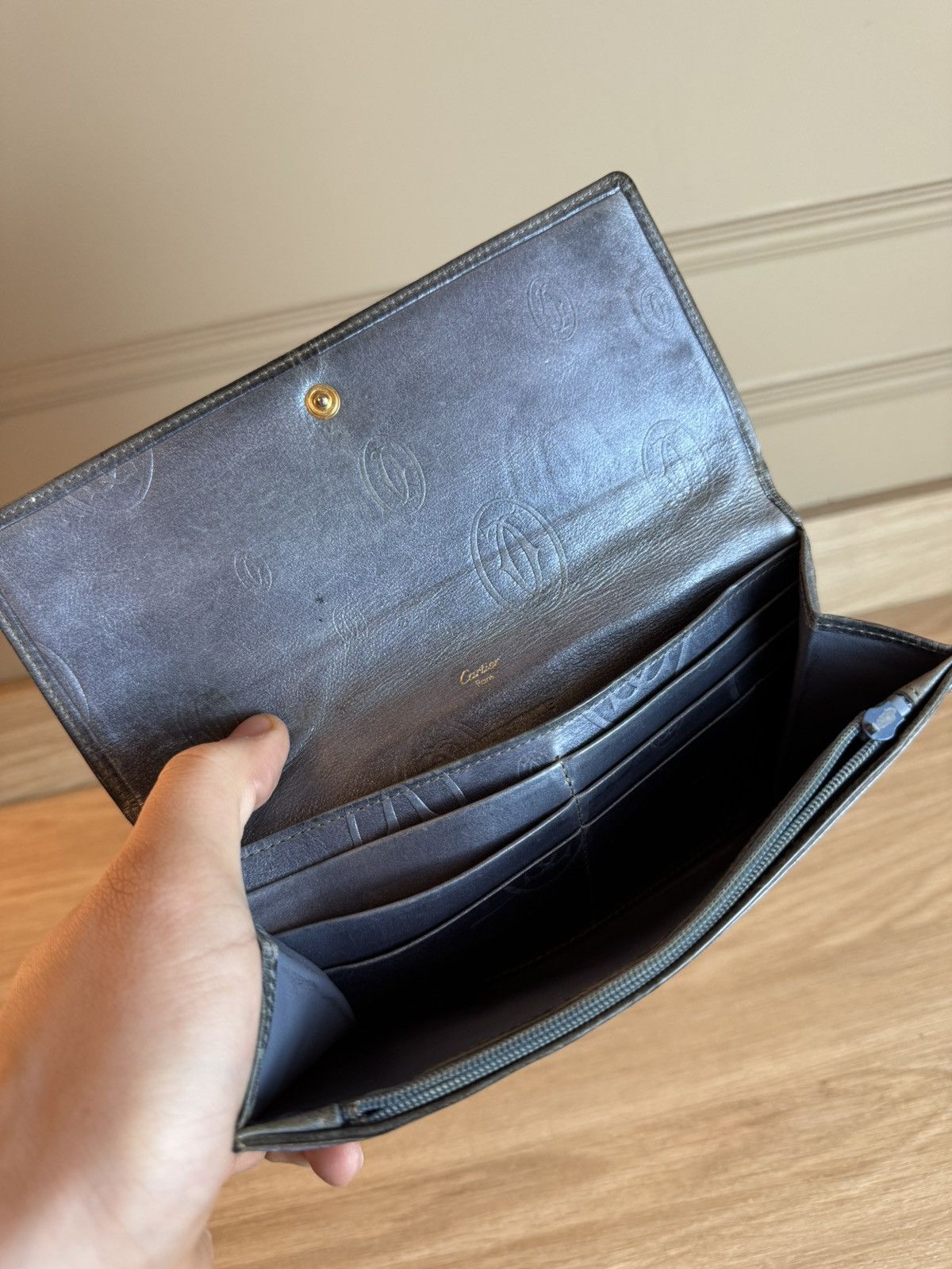 Cartier Cartier long wallet cabochon leather black Size ONE SIZE - 7 Thumbnail