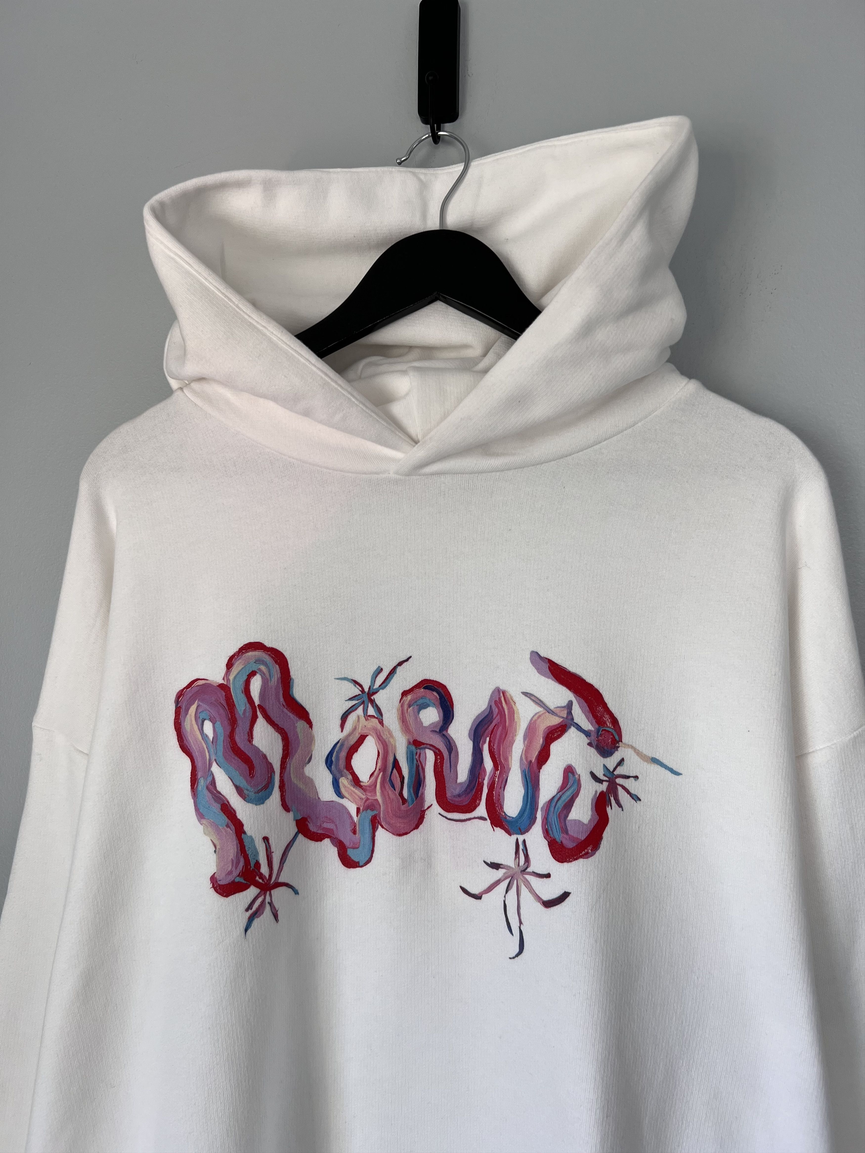 Marni Marni Wild Logo Loopback Hoodie in Stone White Size US L / EU 52-54 / 3 - 1 Thumbnail