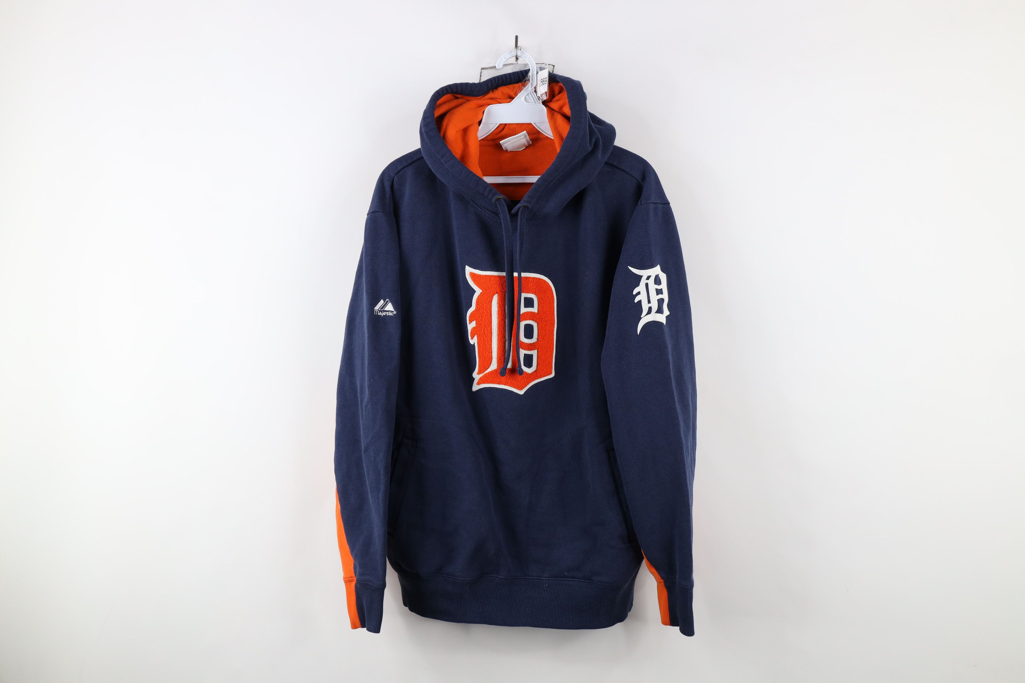 Majestic × Vintage Vintage Majestic English D Detroit Tigers Baseball Hoodie Size US L / EU 52-54 / 3 - 1 Thumbnail