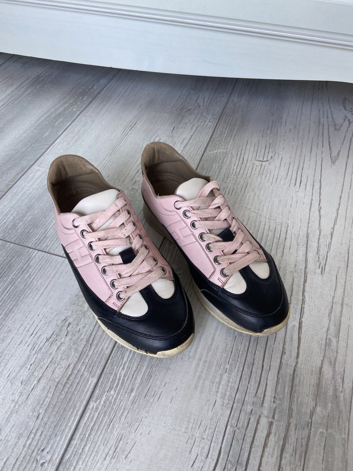 Hermes Hermes Leather Goal Sneakers Size US 7 / IT 37 - 2 Thumbnail