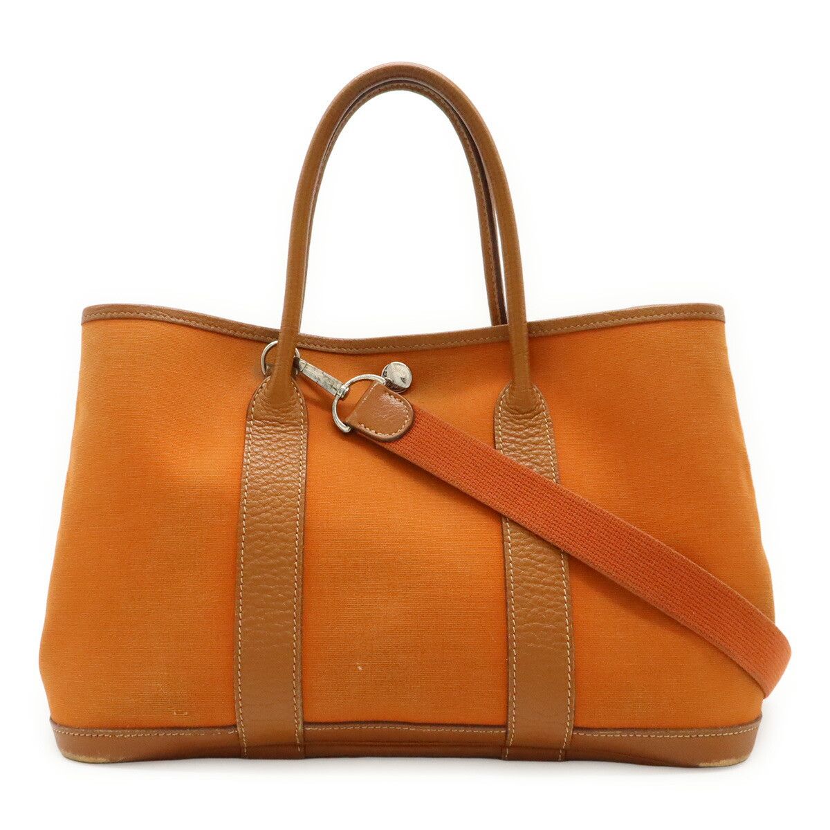 Hermes Hermes Hermes Garden Party TPM Canvas Leather Tote Bag Textile Tote Bag I DUTY FREE for USA Size ONE SIZE - 1 Thumbnail
