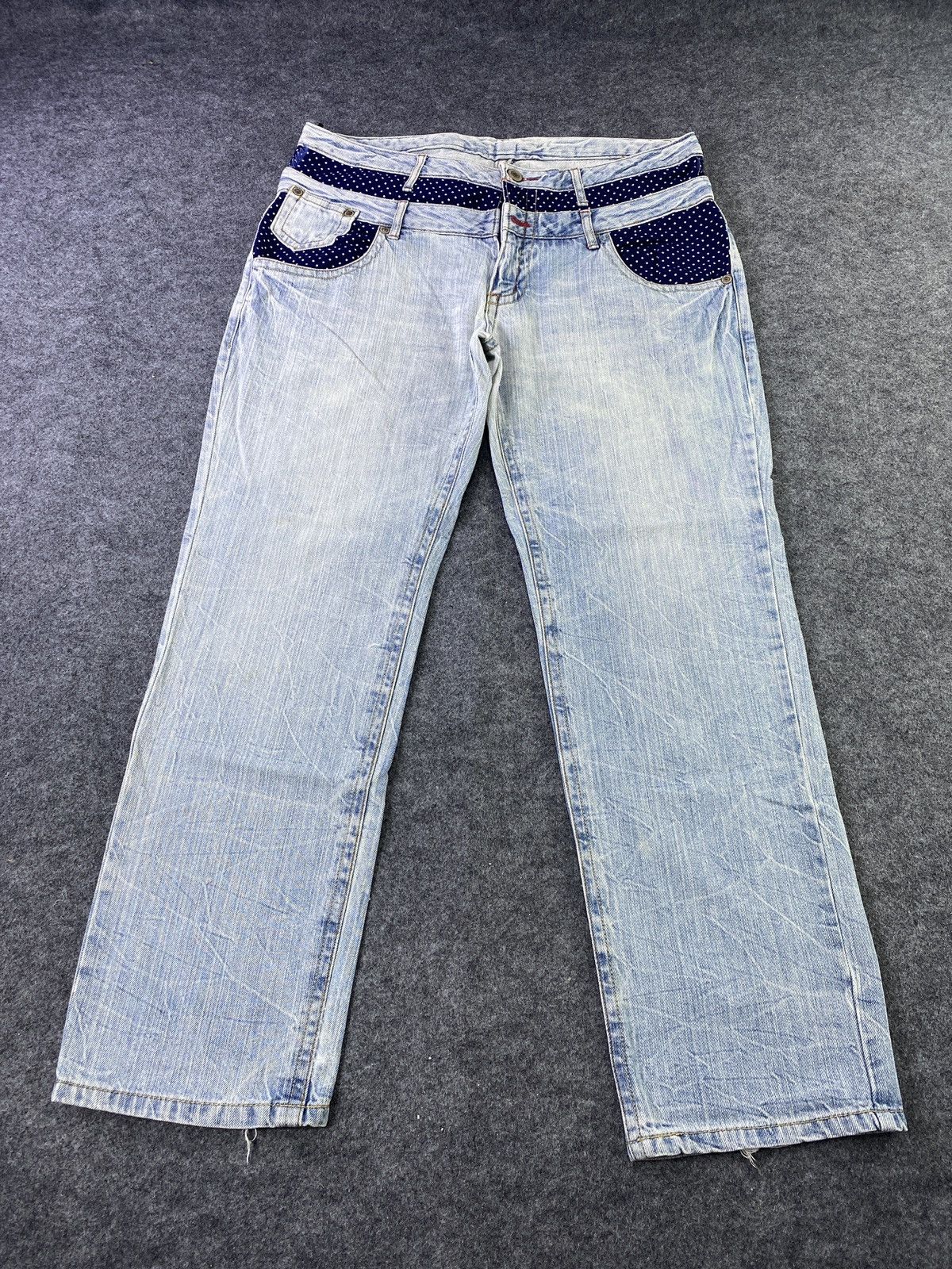 Japanese Brand × Jean Japanese Brand Blue Wash Jeans - J892 Size 37" - 2 Thumbnail