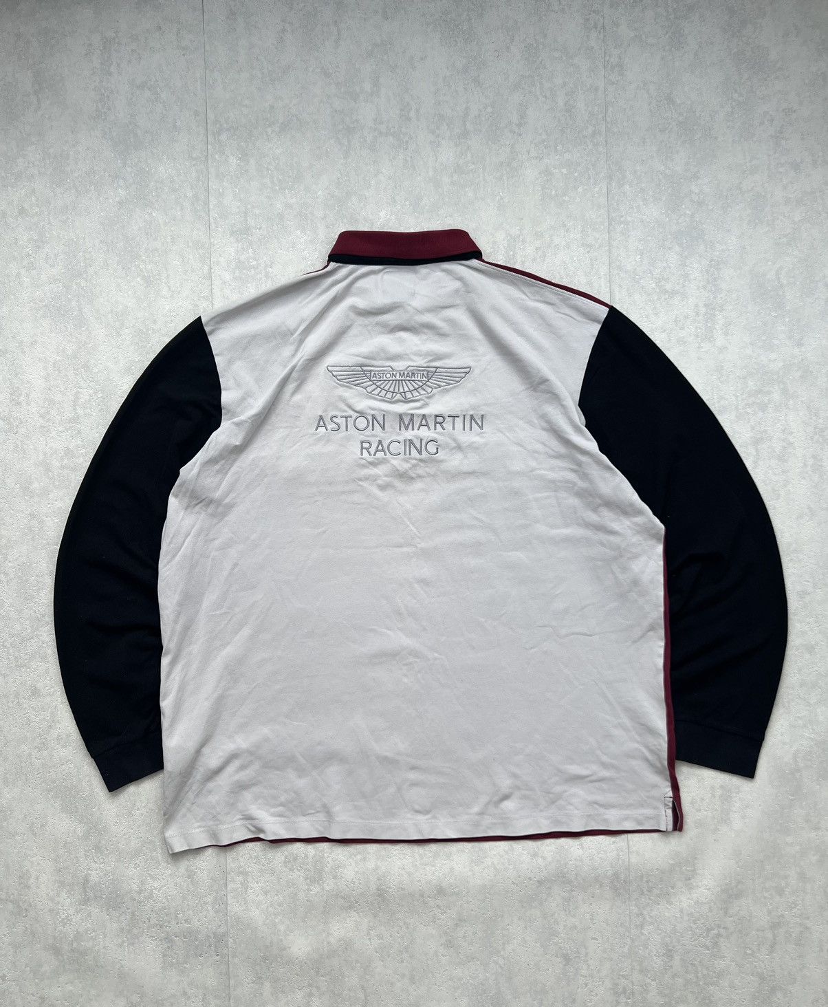 Hackett 00’s HACKETT X ASTON MARTIN RARE LONGSLEEVE POLO TEE Y2K Size US XXL / EU 58 / 5 - 2 Thumbnail