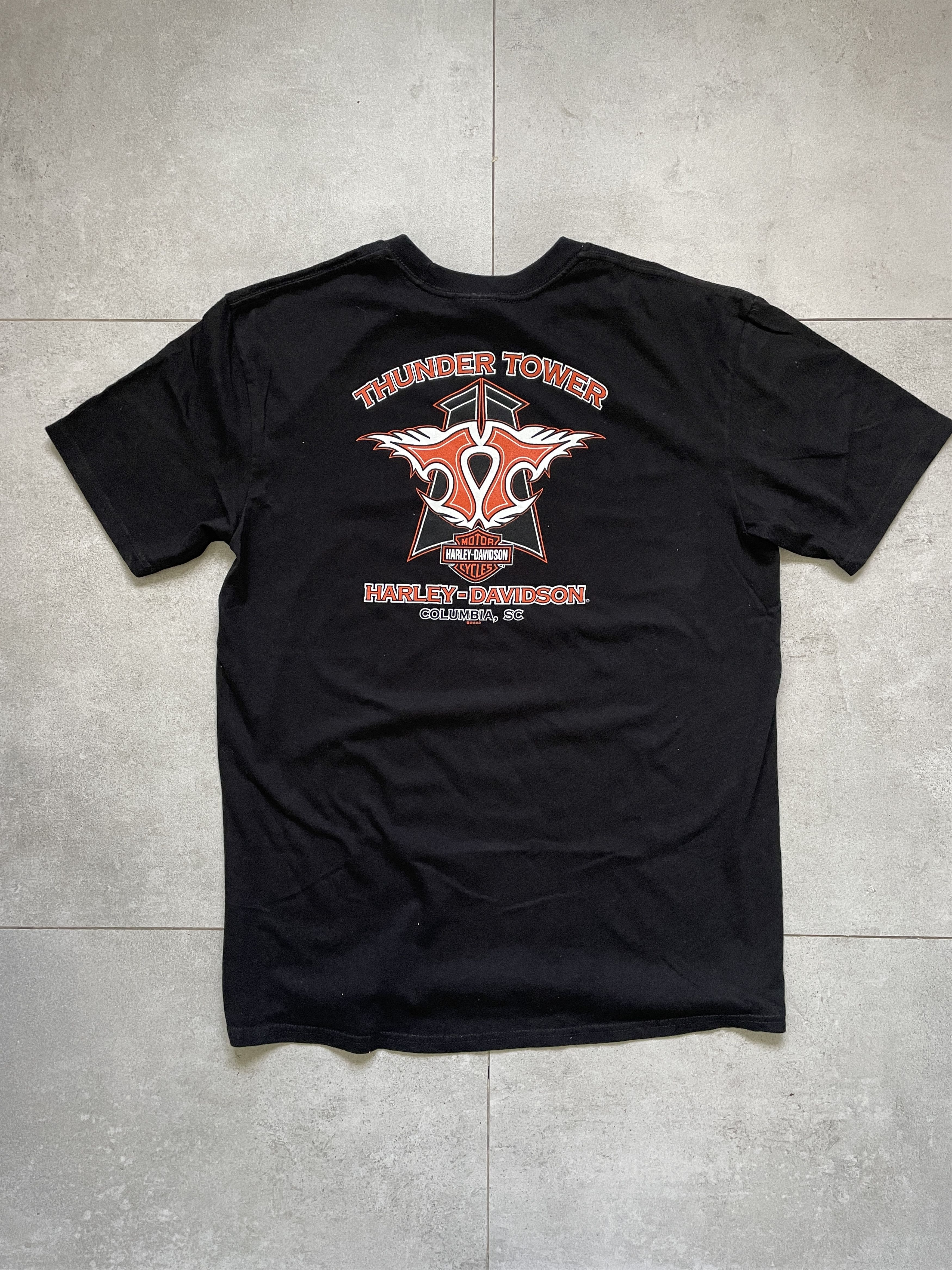 Harley Davidson BLACK HARLEY DAVIDSON I GOT MINE AT THUNDER TOWER TSHIRT Size US XL / EU 56 / 4 - 1 Thumbnail
