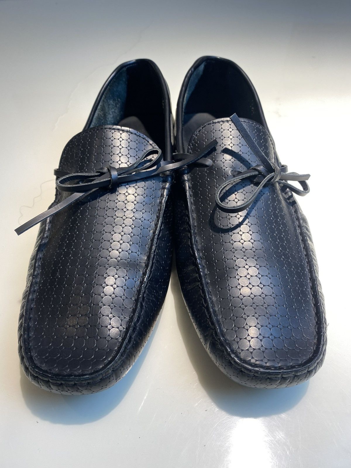 Tod's TODS TEXTURED LEATHER BOW LOAFERS Size US 11 / EU 44 - 4 Thumbnail