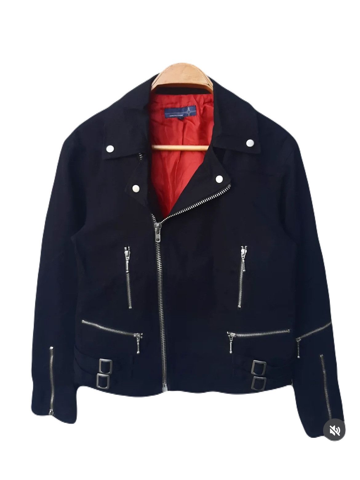Japanese Brand 2000s Suggestion Asymmetric Vkei Gimmick Gyaruo Biker Ifsix Size US M / EU 48-50 / 2 - 1 Thumbnail